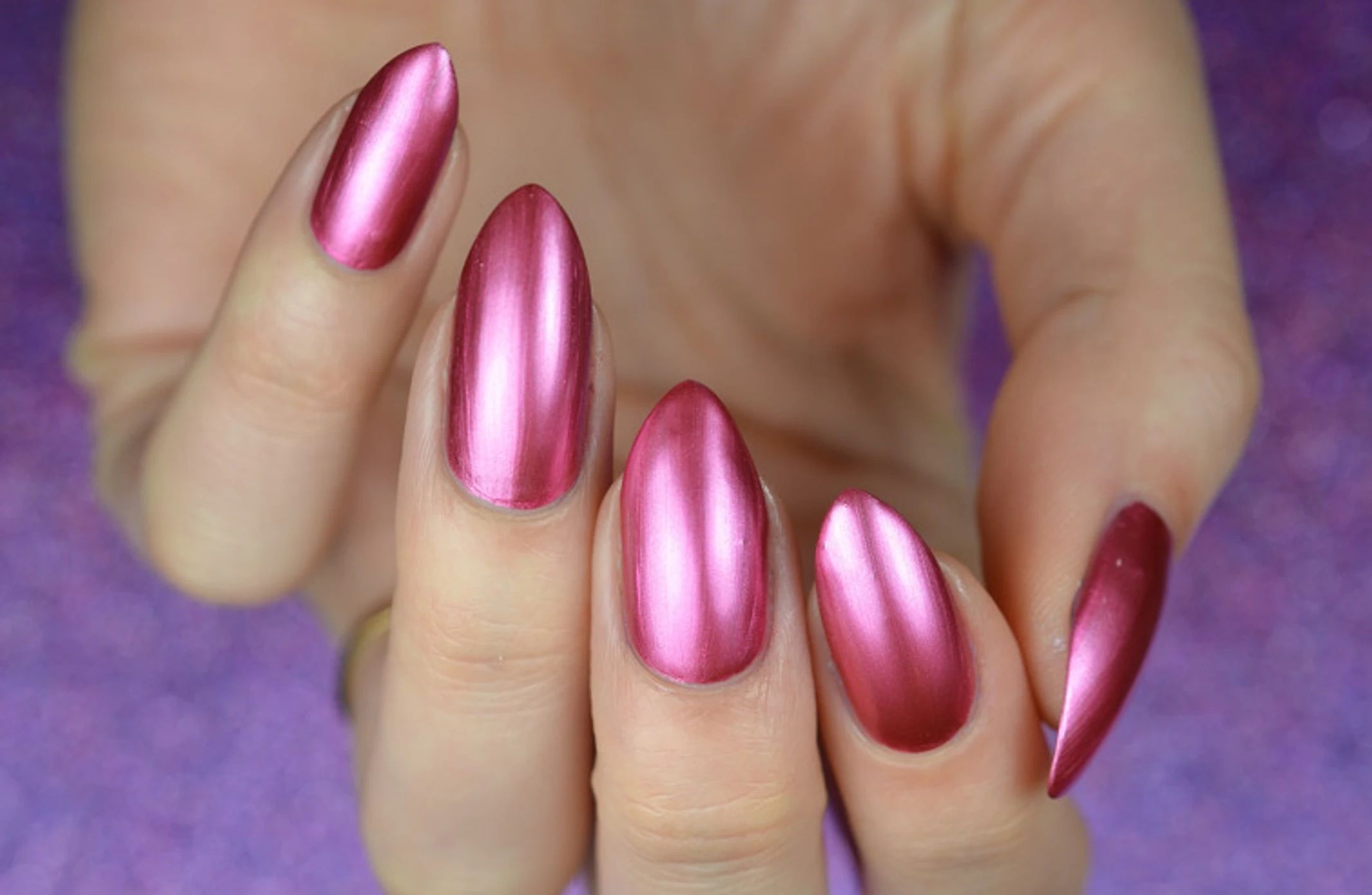 Magic Mirror Metallic Pink Nail Polish High Gloss Chrome Nail Color pink-image-47