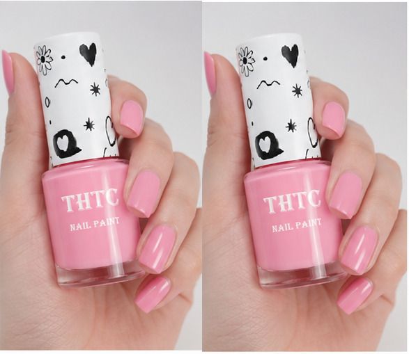 thtc Combo Quick Dry Nail Paint coy pink High Shine Nail Color coy pink-picture-38