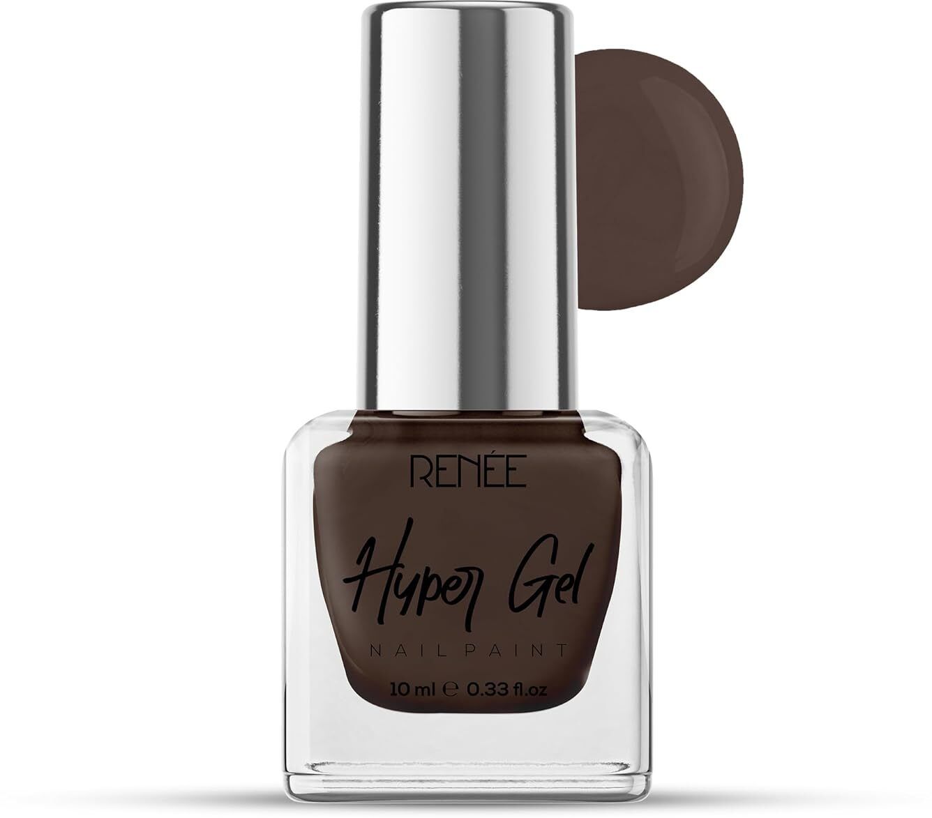 Hyper Gel Nail Paint Mocha Brown, Chip Resisting Formula, High Shine Polish Mocha Brown-image-47