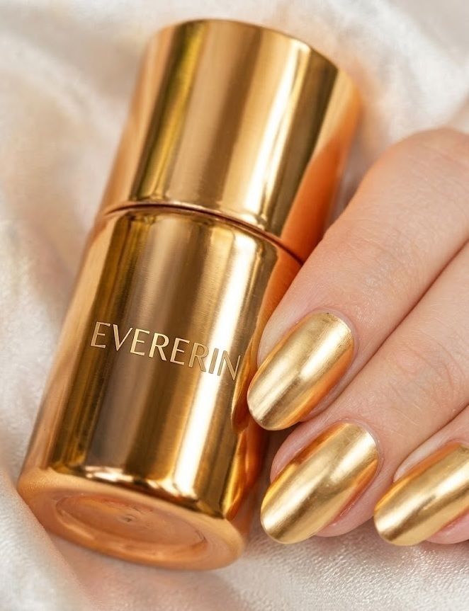 Metallic Nail Polish Mirror Gold Effect Chrome Nail Art Polish Gold metallic gold-image-8