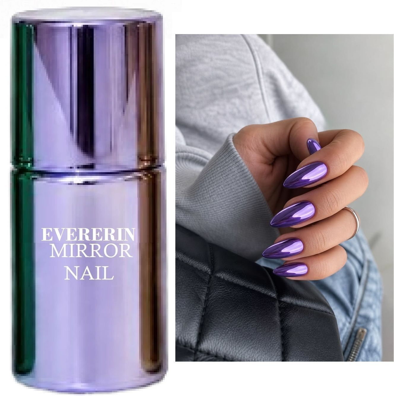 evererin Mirror Nail Paint | High Gloss Nail Polish | Salon Quality purple-picture-9