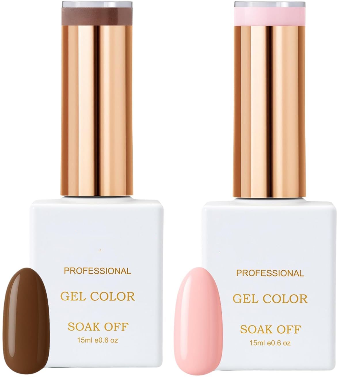 Coffee Brown and Baby Pink Uv Gel Polish Combo Coffee Brown, Baby Pink-image-30