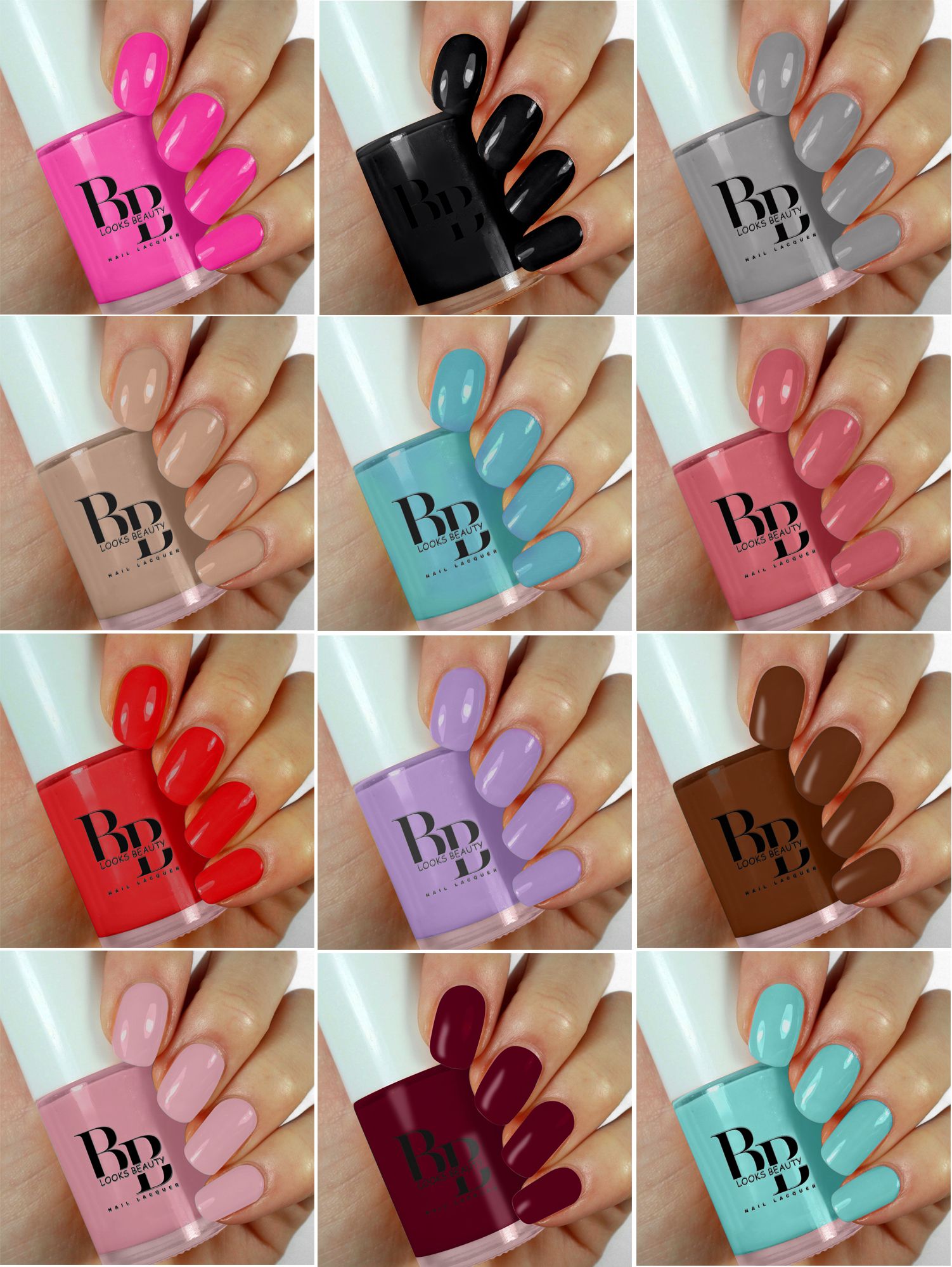 bb looks beauty HD Colors High-Shine Long Lasting Nail polish Combo Each 7ml Latest Shades Multicolor-picture-35