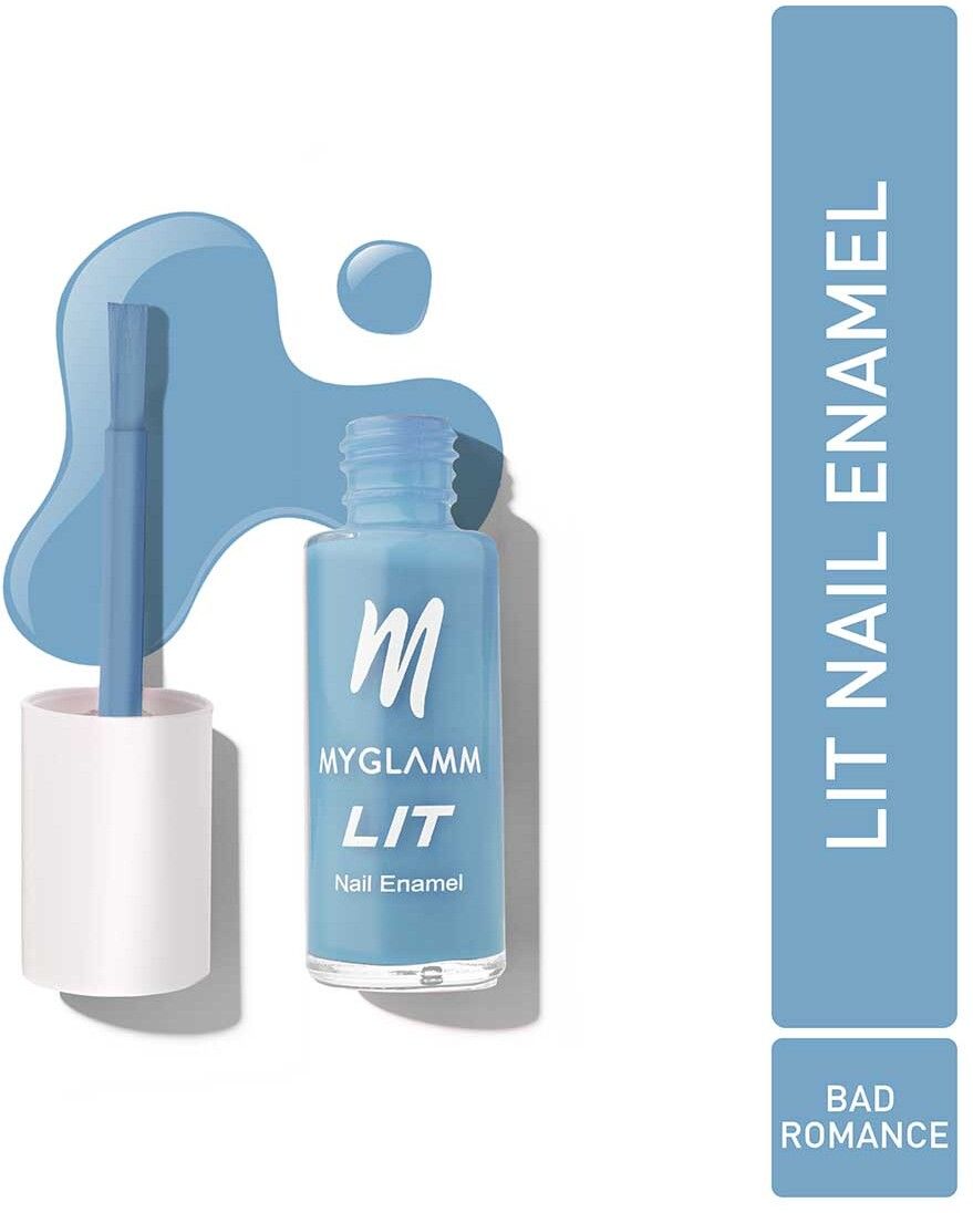 LIT Nail Enamel - Bad Romance (Sky Blue Shade) Blue-image-41