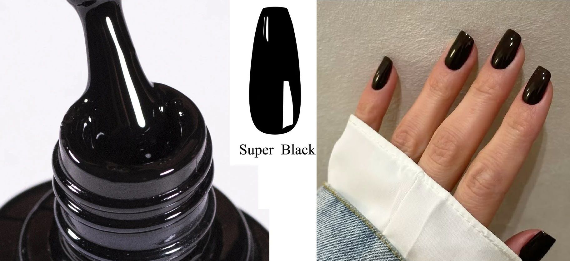 gabbu Black Professional Nail Polish Long Lasting, Quick Dry1 black-picture-21