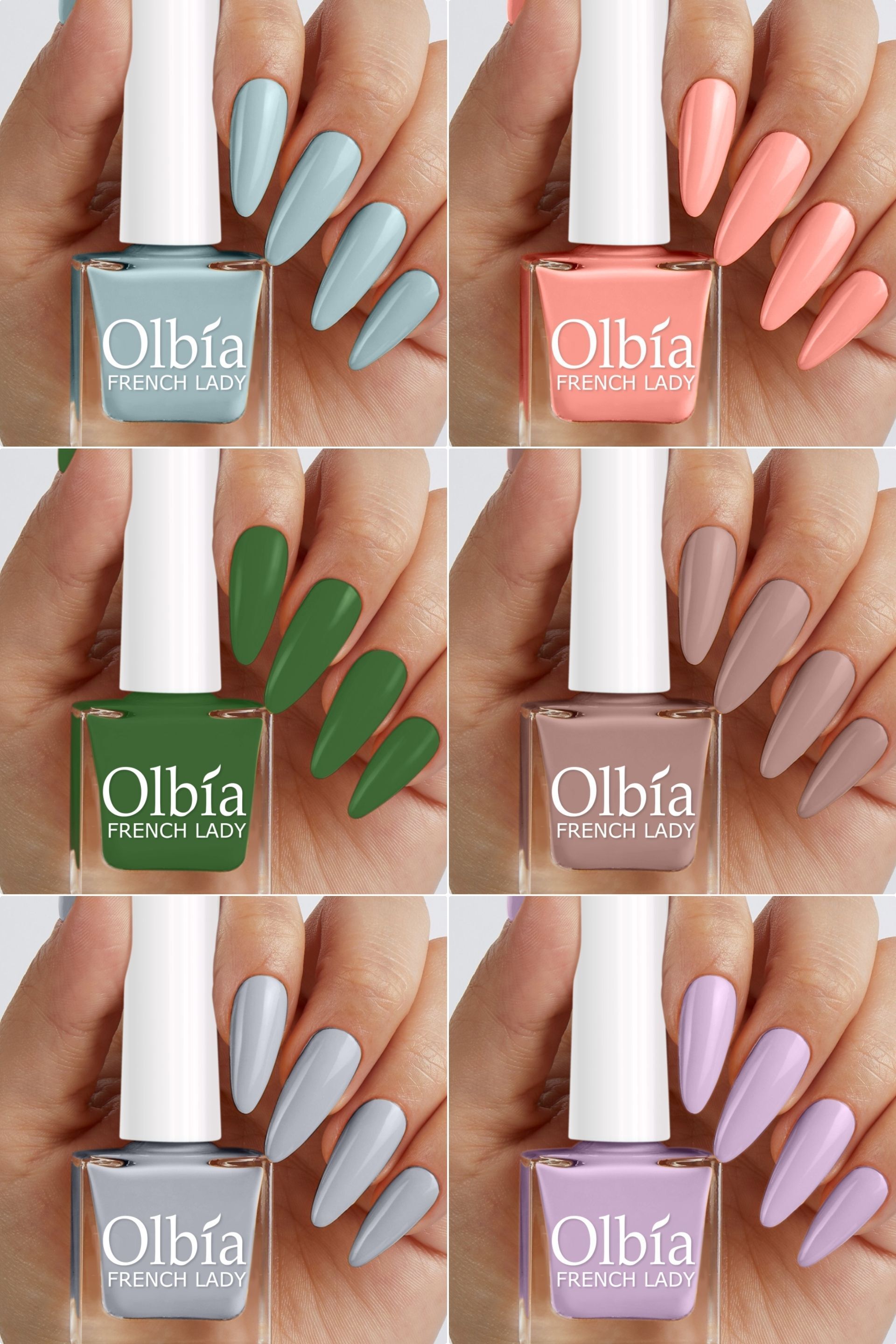 Nail Polish | Nail Paint | Long Lasting | Glossy Finish (Be Beautiful) Light Grey, Peach, Grass Green, Mauve, Lavender, Dark Grey-image-6