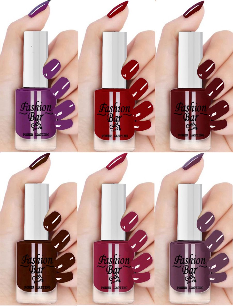 Quick Dry GEL Shine Nail Polish Combo Set for Women & Girls 2236 Multicolor