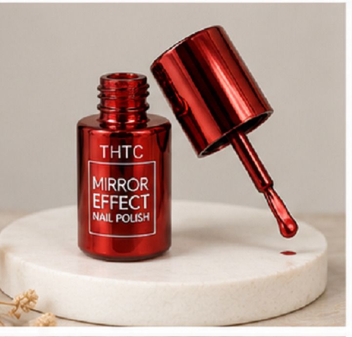 thtc Reflective Mirror Nail Polish – Smooth & Glossy Formula METALLIC RED-picture-26