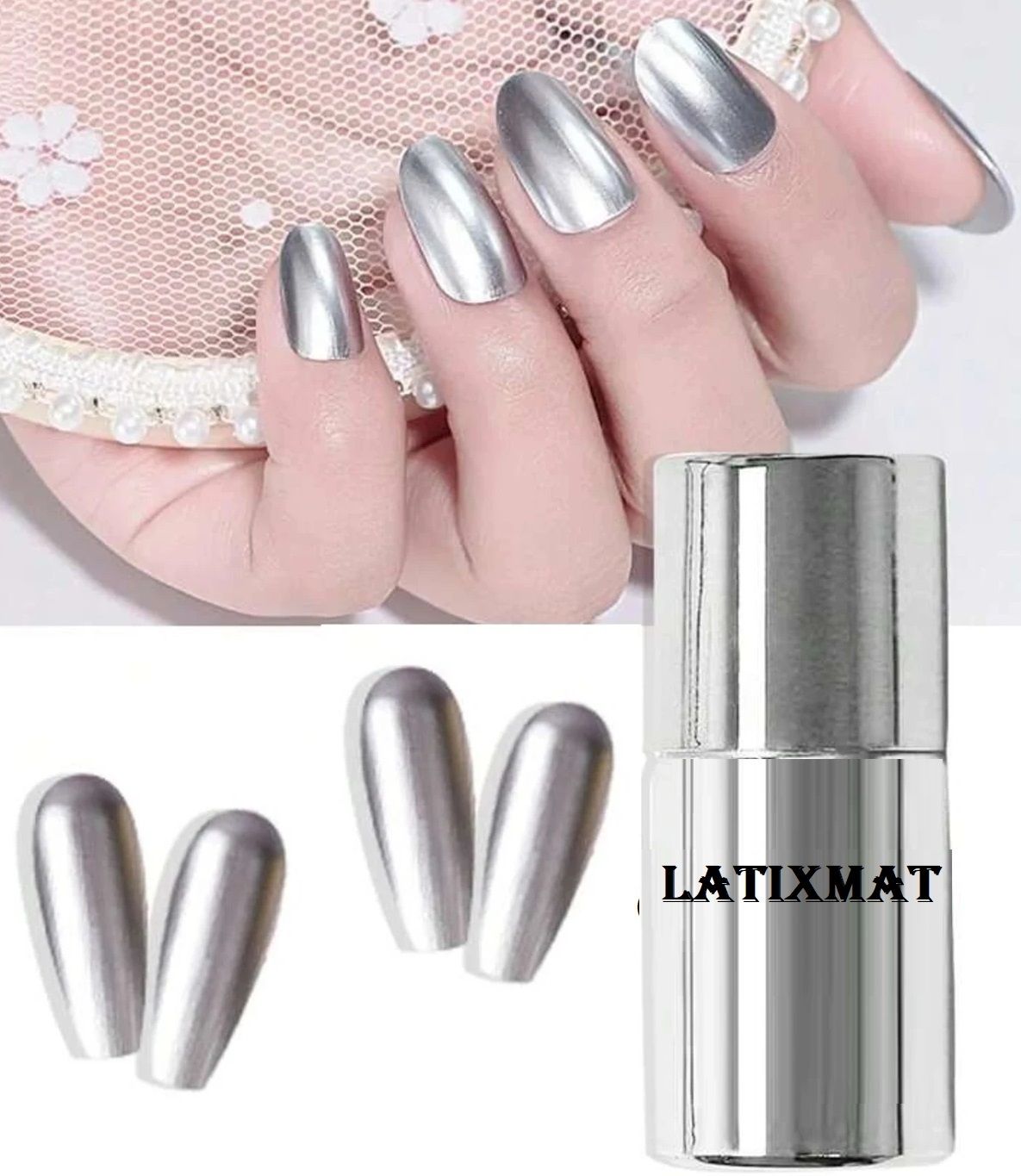 latixmat SLIVER MIRROR NAILPAINT FOR WOMENS SLIVER-picture-15