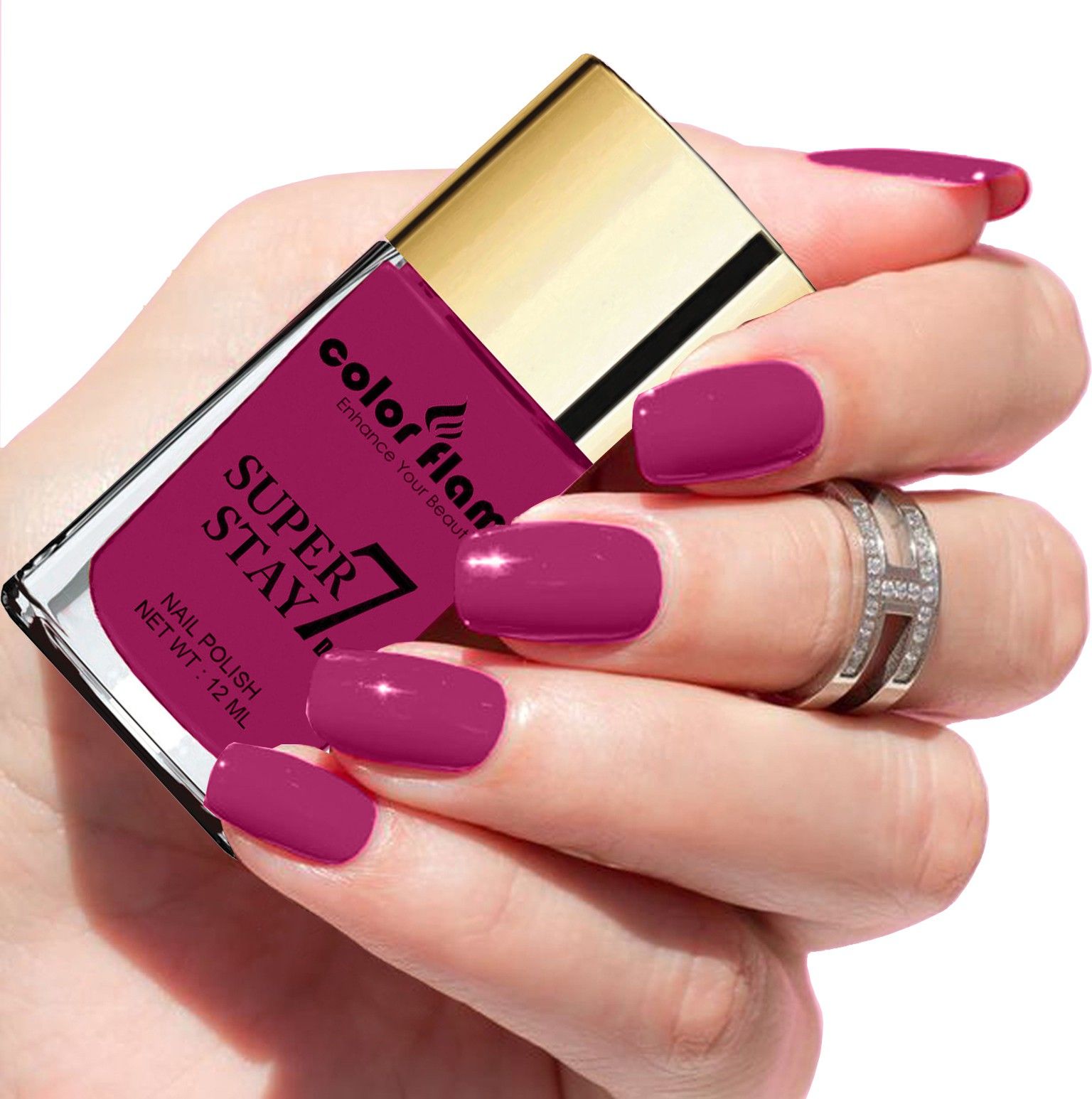 Super Stay Color Crush Non UV Long Lasting New Nail Polish Respberry-image-1