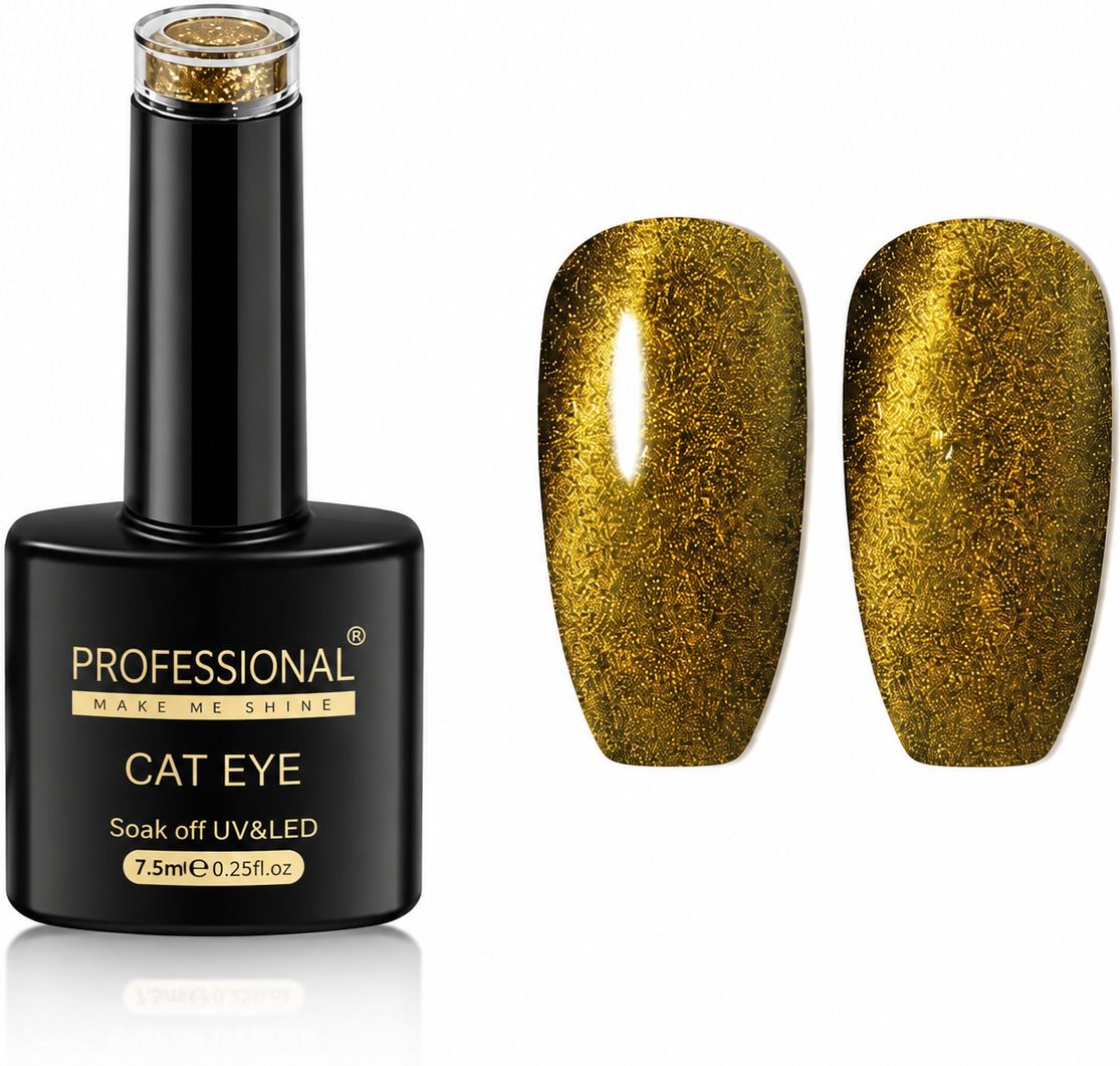 scheibe Professional Cat Eye Gel Nail Polish Gold-picture-14