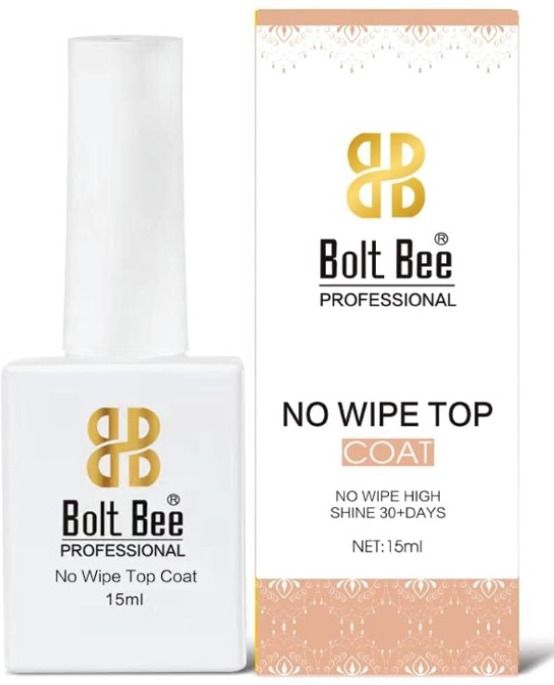 bolt bee No Wipe Gel Top Coat, Clear Nail Polish, Glossy Finish Clear-picture-20