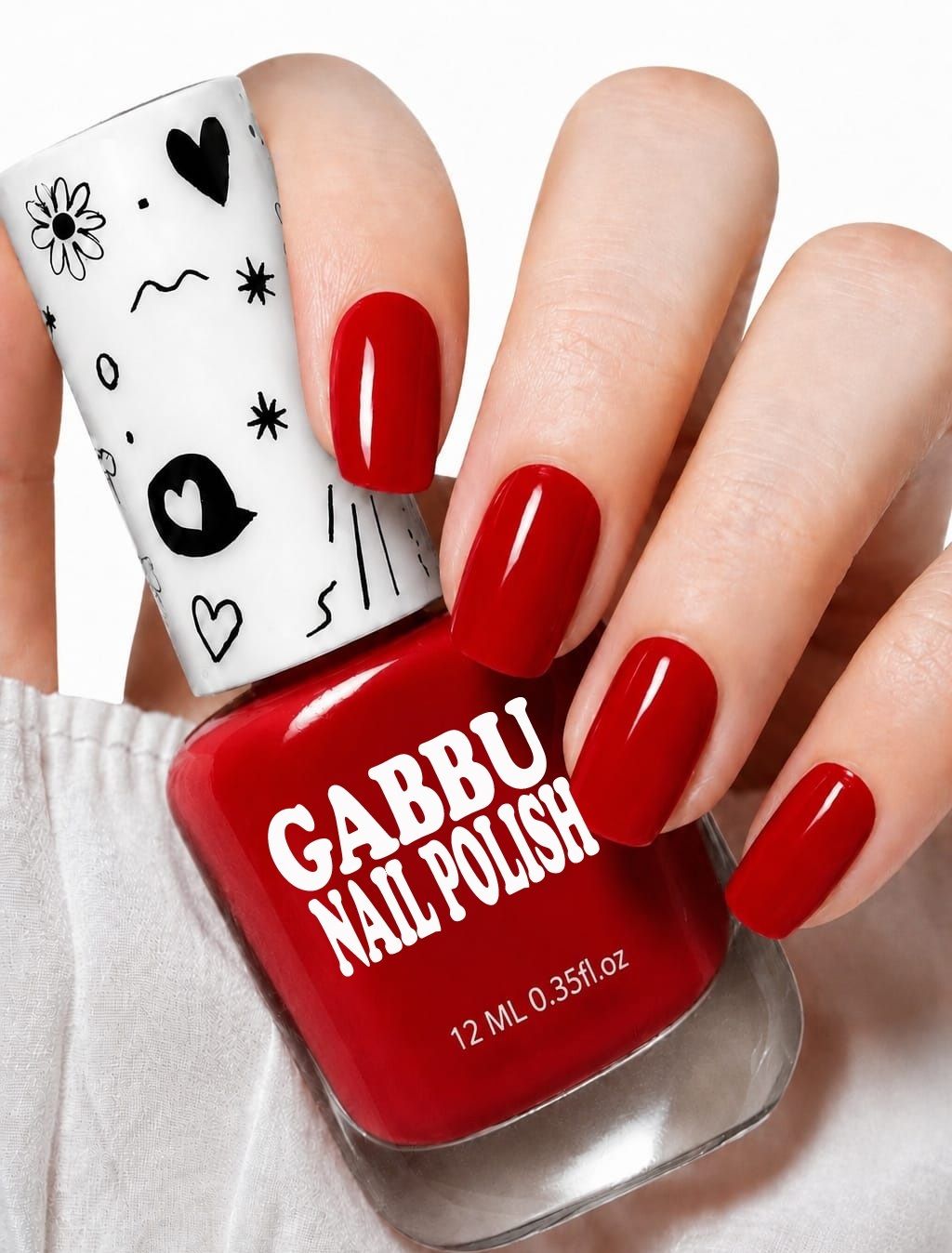 gabbu Red Nail Polish – Salon Finish Long Wear Nail Paint for Women & Girls RED-picture-42
