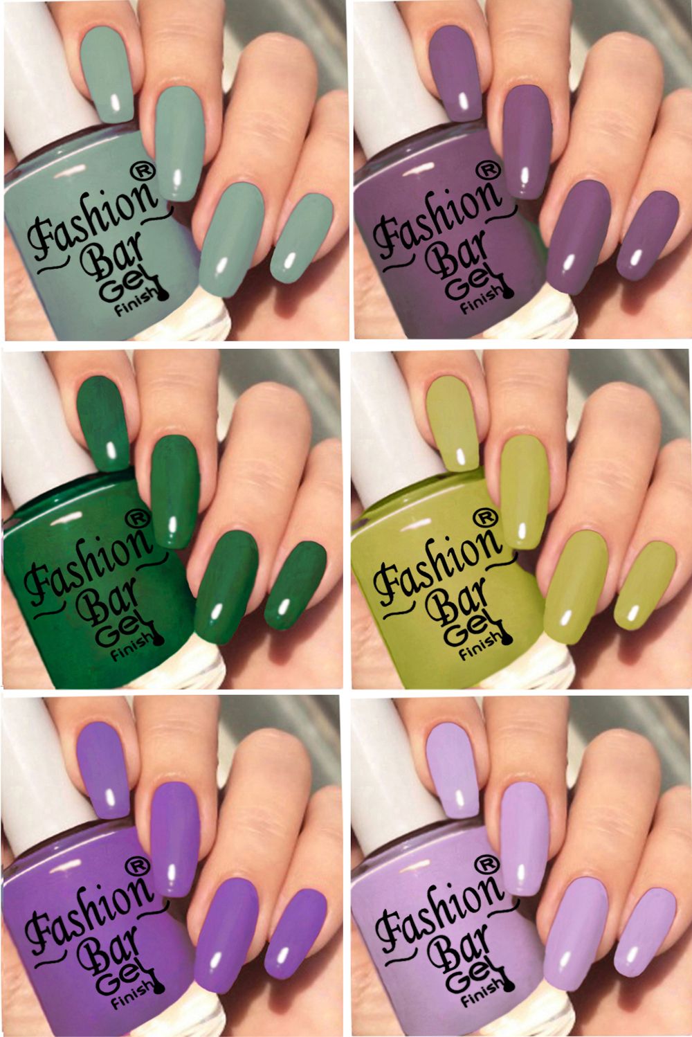 fashion bar Long Lasting HD Shine Pastel GEL Nail Paint For Women and Girl T141 Multicolor-picture-18