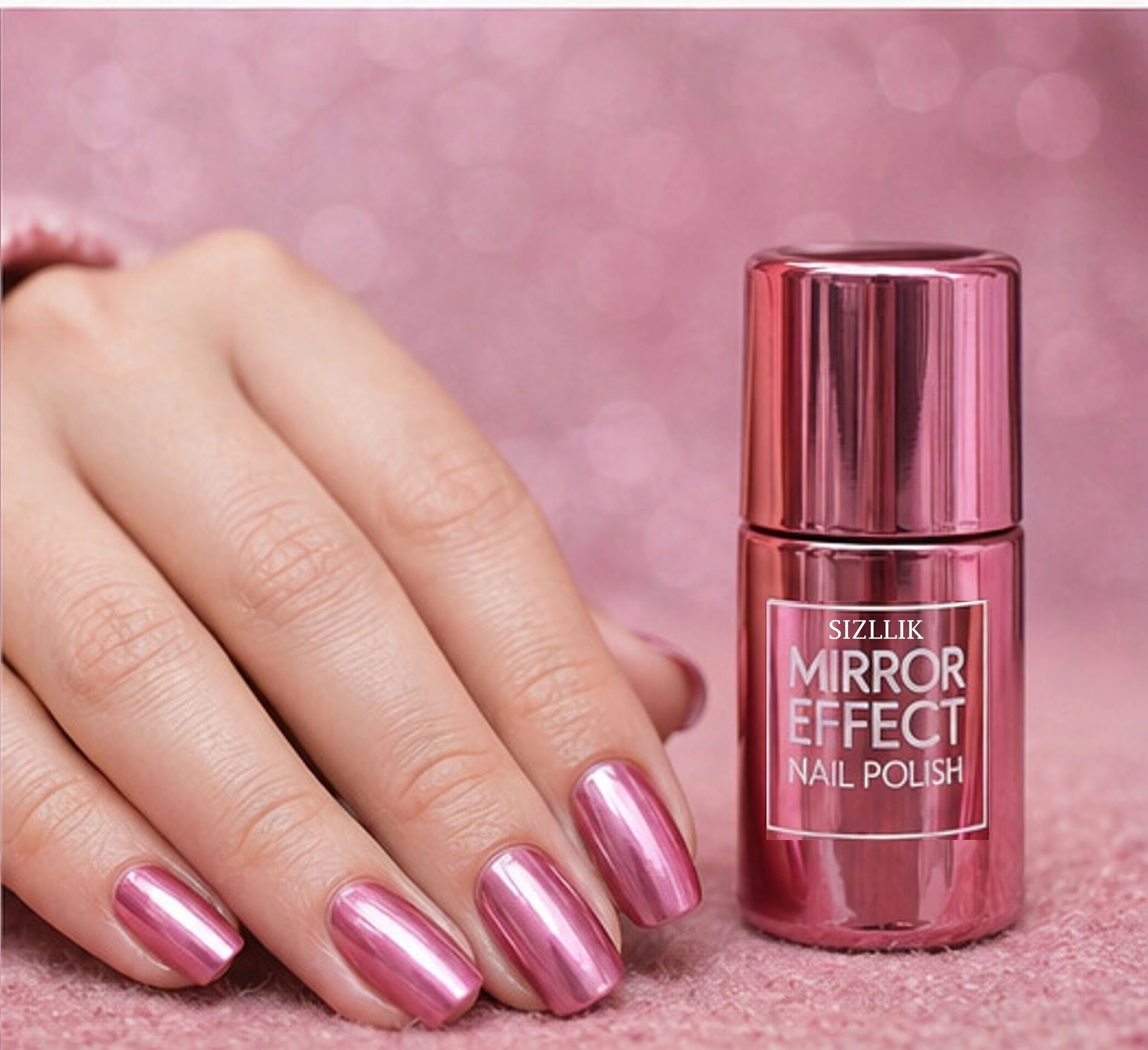 baby pink Mirror Finish Metallic Pink Chrome Nail Polish for Stunning Nail Art pink-image-28