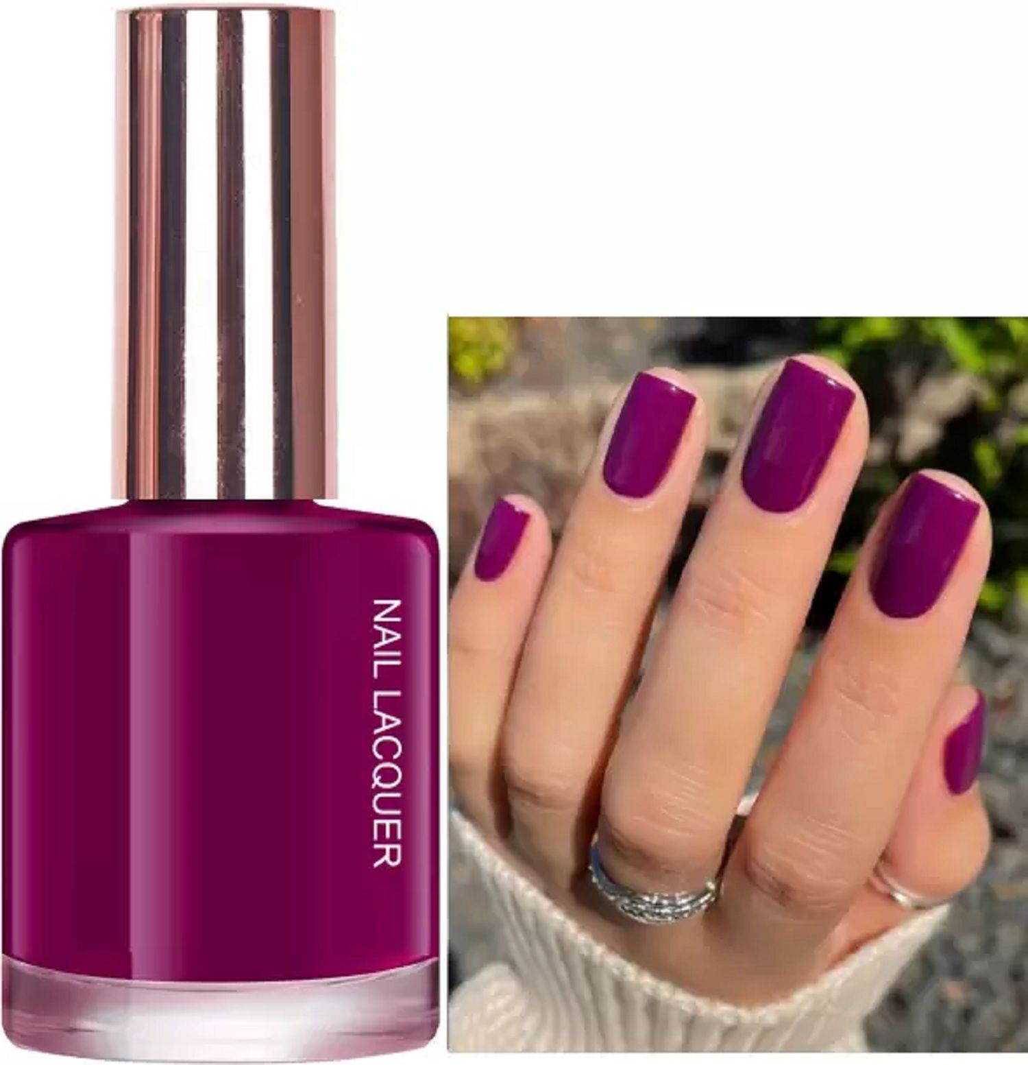 gabbu Nail Paint HD Shine Quick Drying Long Stay Magenta MAGENTA-picture-16