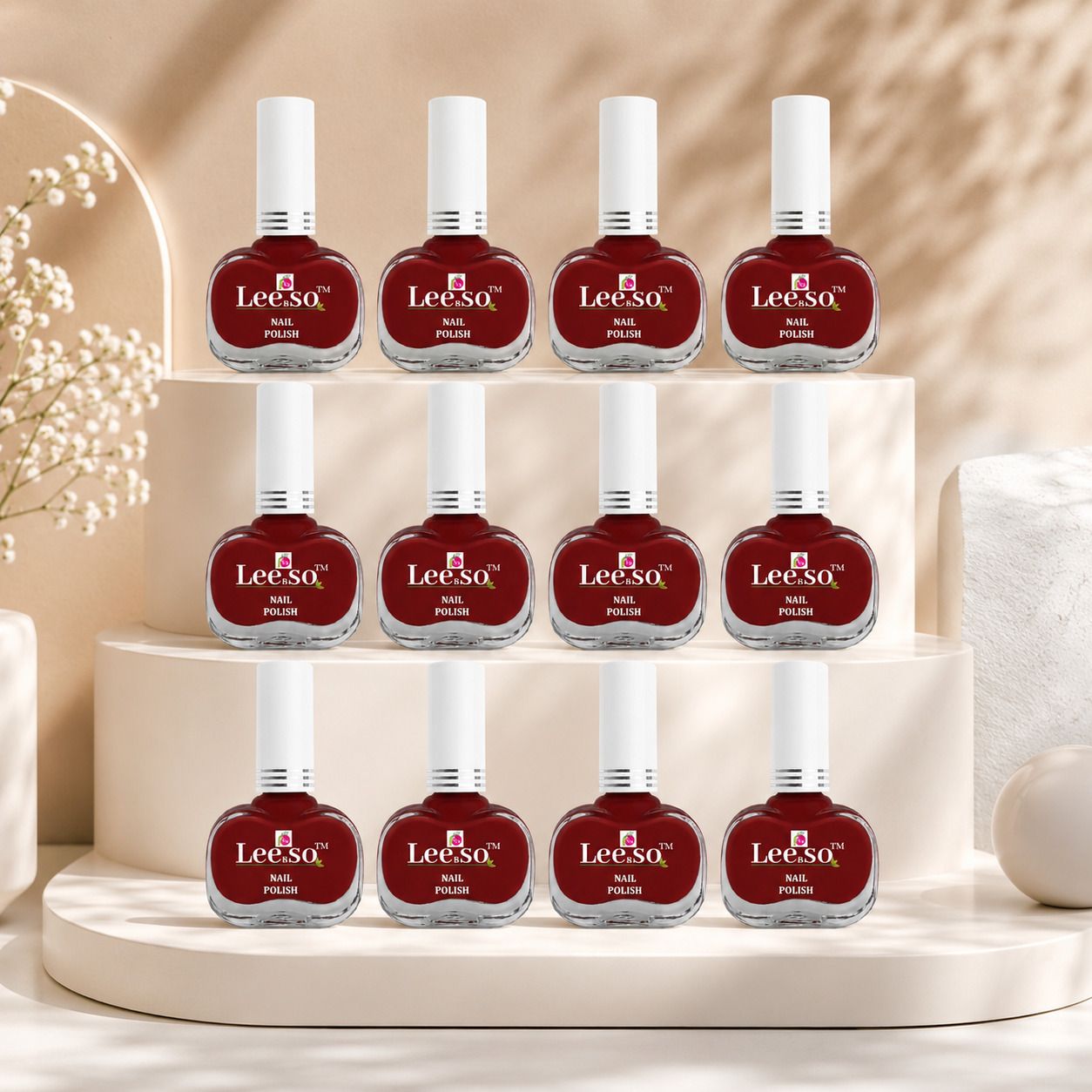 leebso Nail Polish For Women Long Lasting Quick Dry Matte Finish Maroon Shade-picture-33