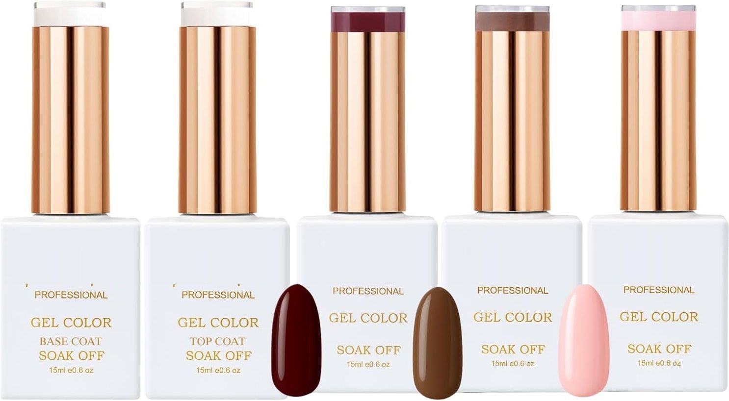 k.y.l.plus Professional UV Gel Nail Polish for Women Brown & Pink & Wine Top & Base Coat Pink & Red Wine & Coffee Brown-picture-27