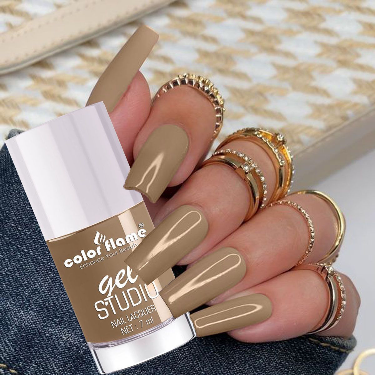 High Gloss, Quick Dry & Long Lasting100% Vegan & Cruelty Free Nail Polish Dark Nude-image-2