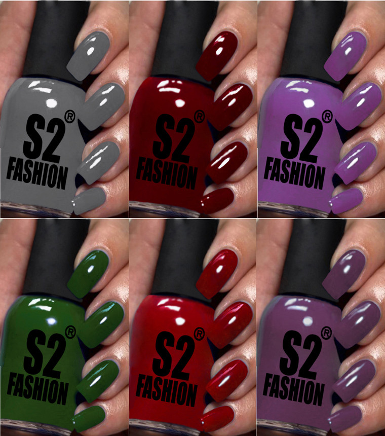 s2fashion New Gloss Gel High Shine Quick Drying Long Lasting Nail Polish Combo Set A344 Multicolor image 1