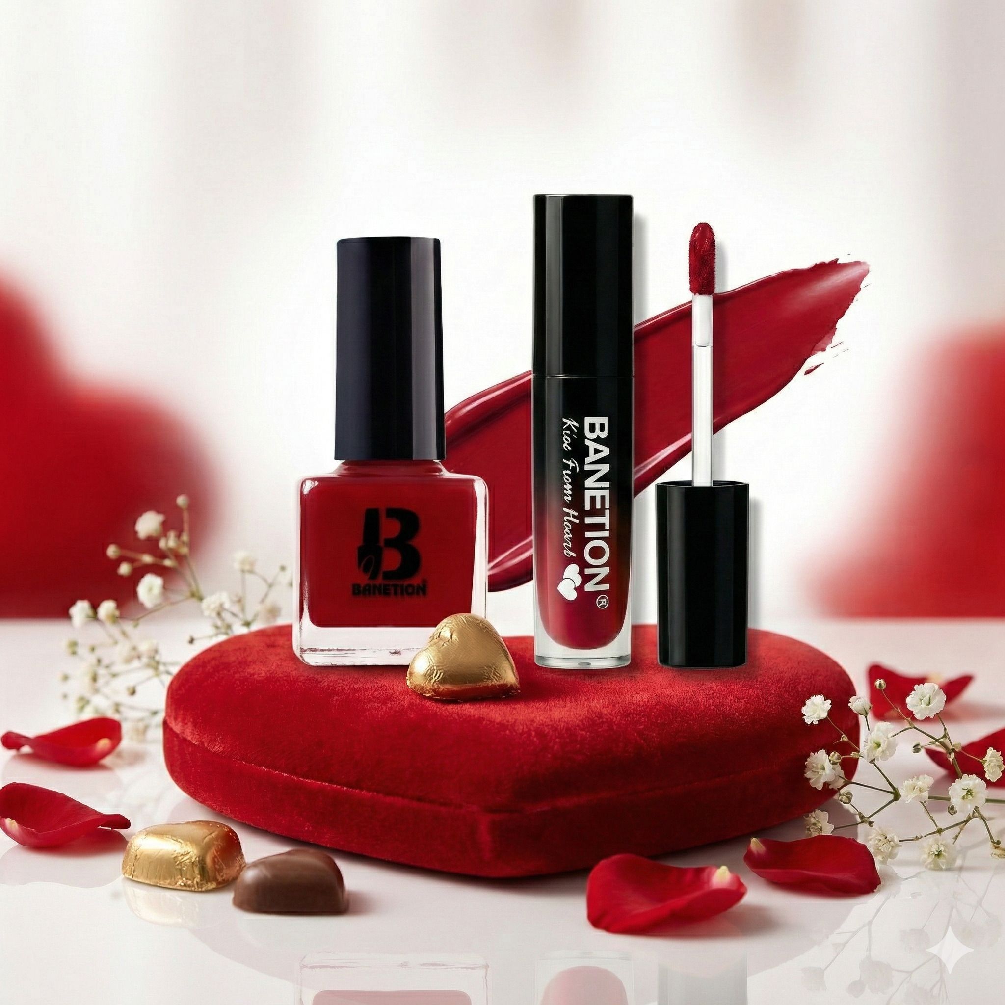 banetion Valentine Love Edition Nail polish And Lipstick Combo-picture-11