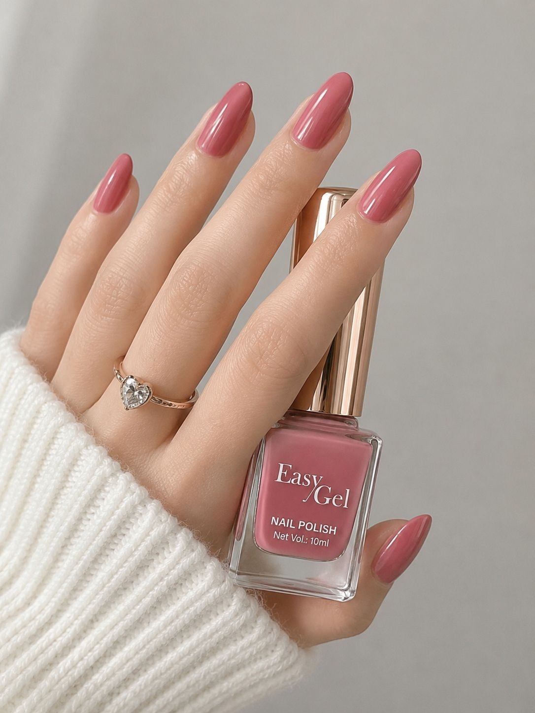 Nail Lacquer High-Shine Nail Enamel Chip-Free Formula Nude Light Pink-image-7