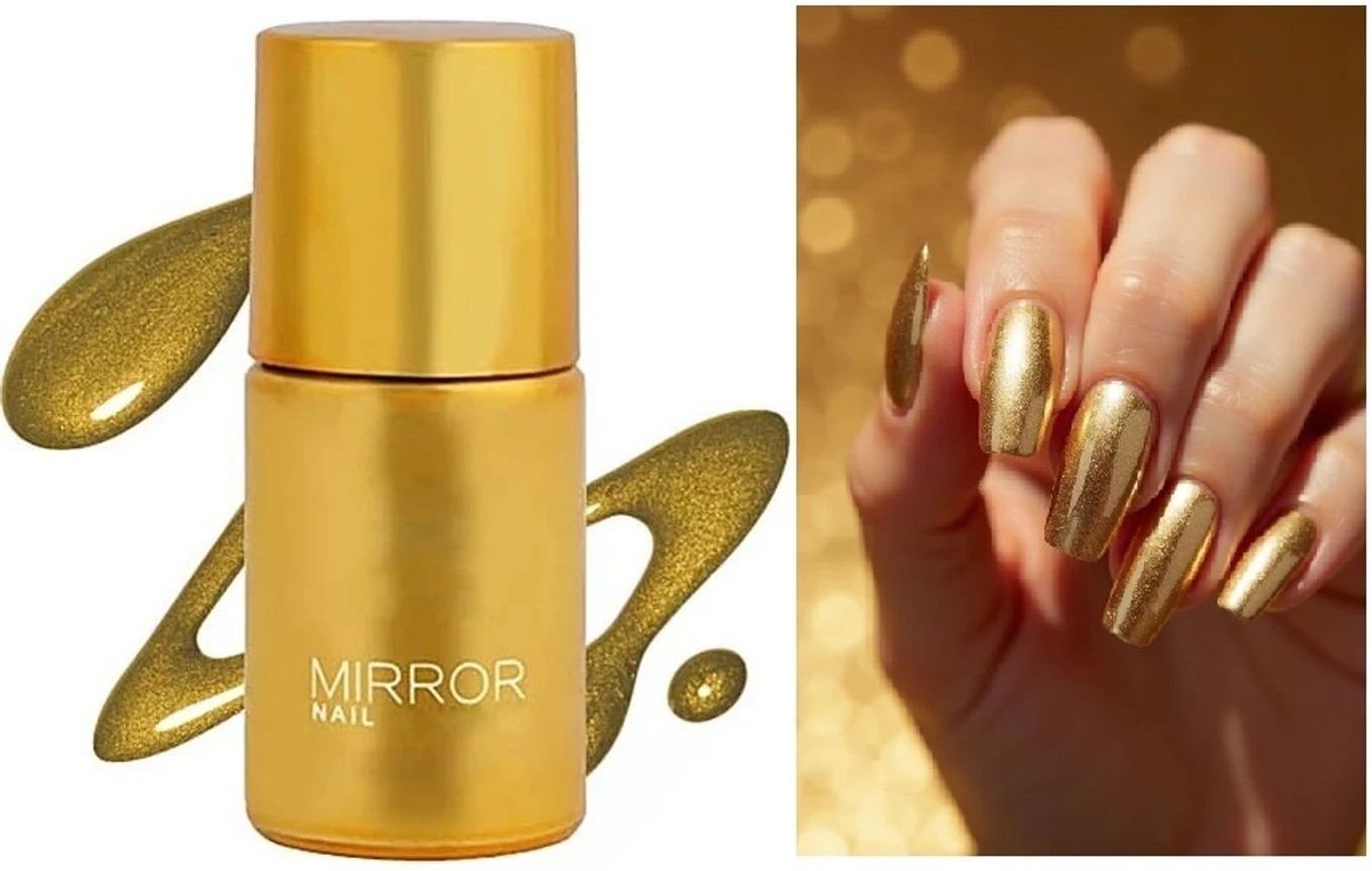 New Quick dry Metallic shining Nail Polish Gold GOLDEN-image-48