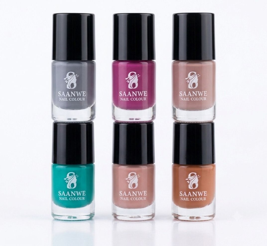 saanwe Dream Nail Enamel – High Coverage Finish pack of 6 Multiple-picture-43
