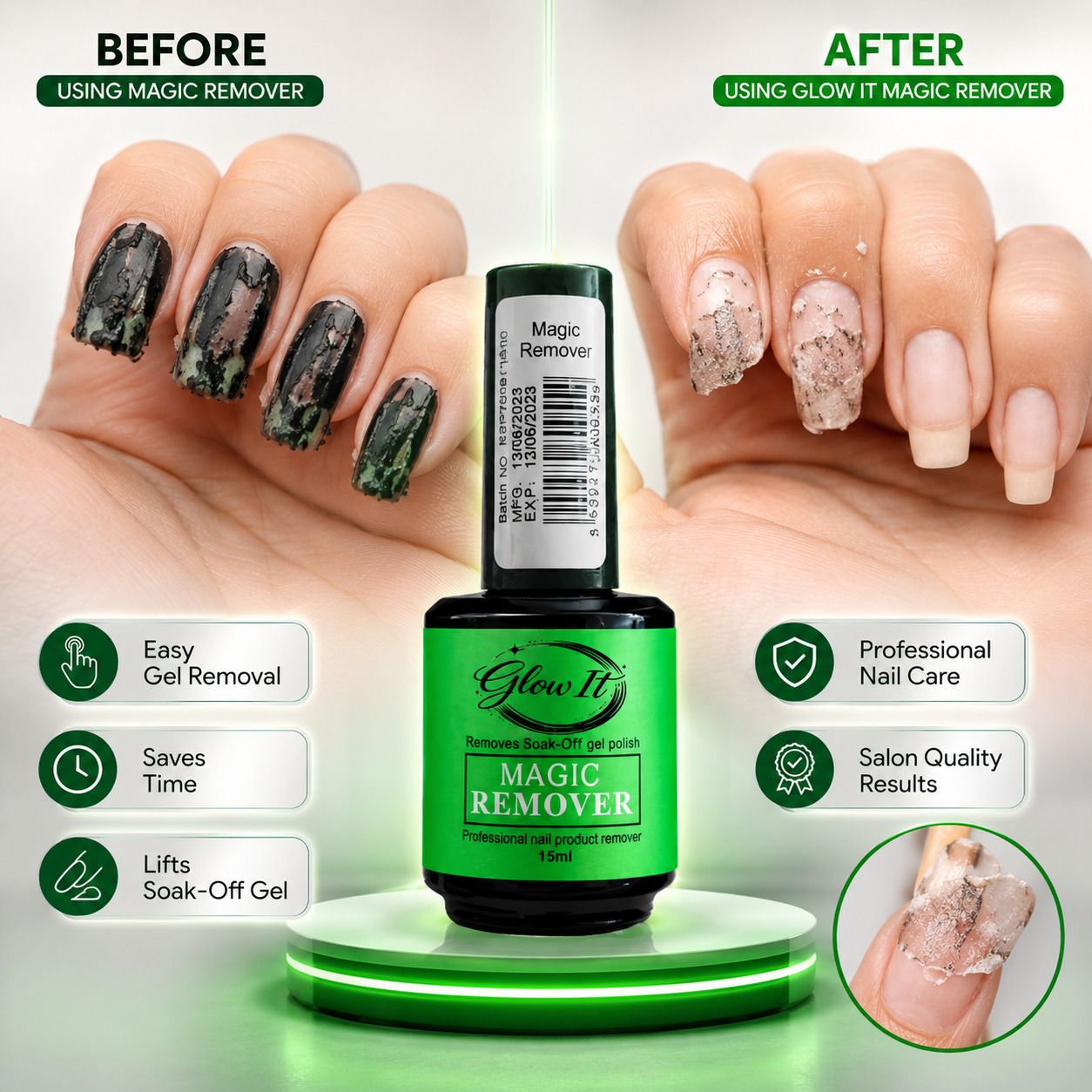 glow it Magic Gel Polish Remover 15ml for UV Gel clear-picture-21