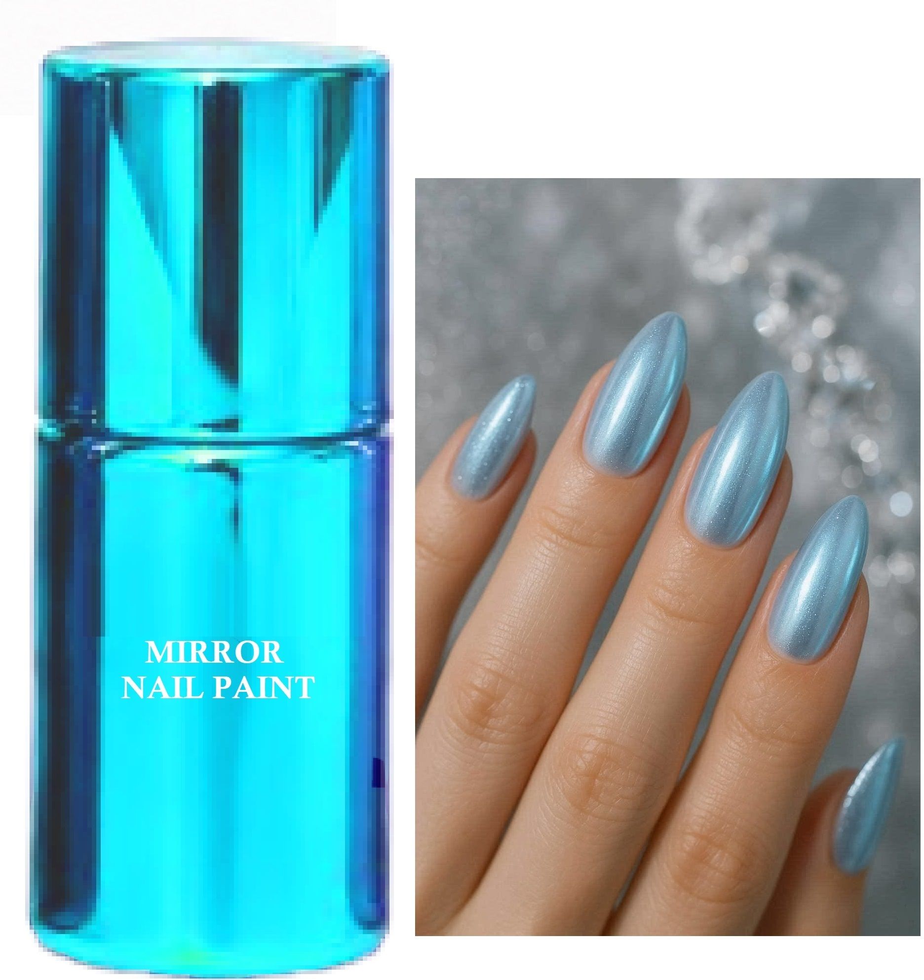 gabbu Metallic Finish Long Lasting High Shine Formula Nail Paint sky blue-picture-14