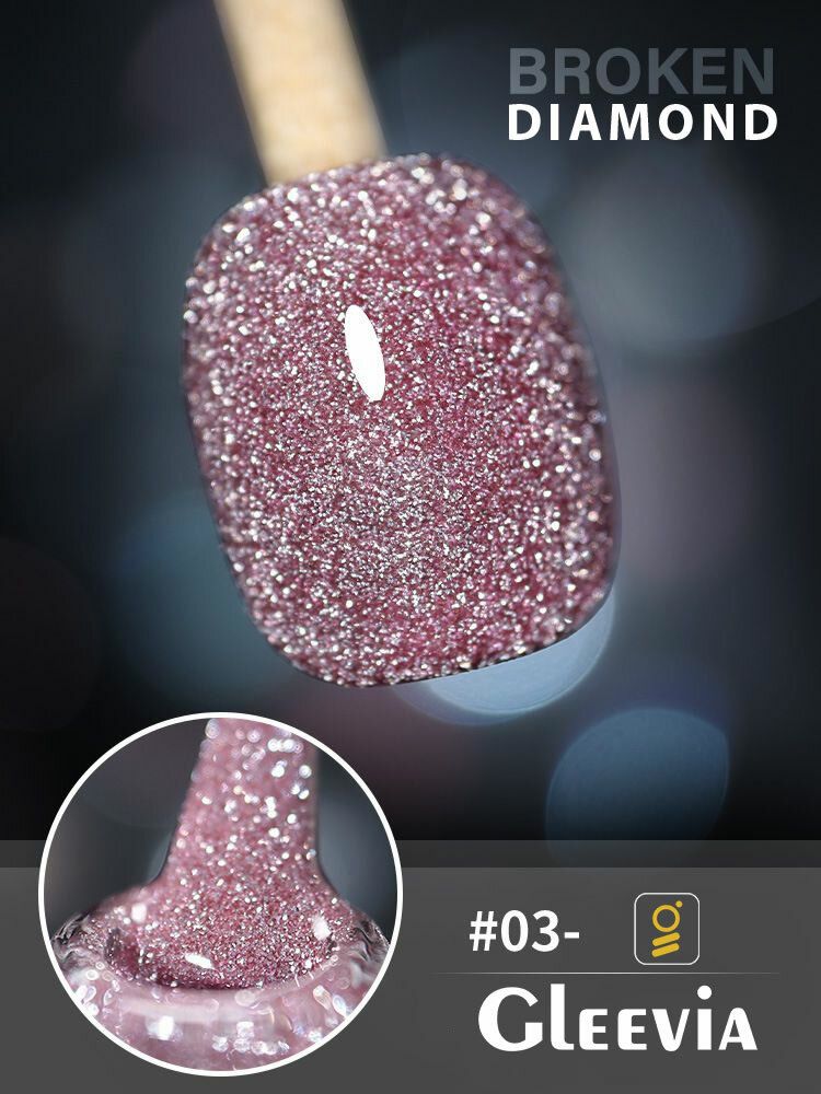 Colorful Disco Reflective Glitter UV Gel Polish UV/LED Cured R3 - 15ml Bottle Shade Code - R3-image-6