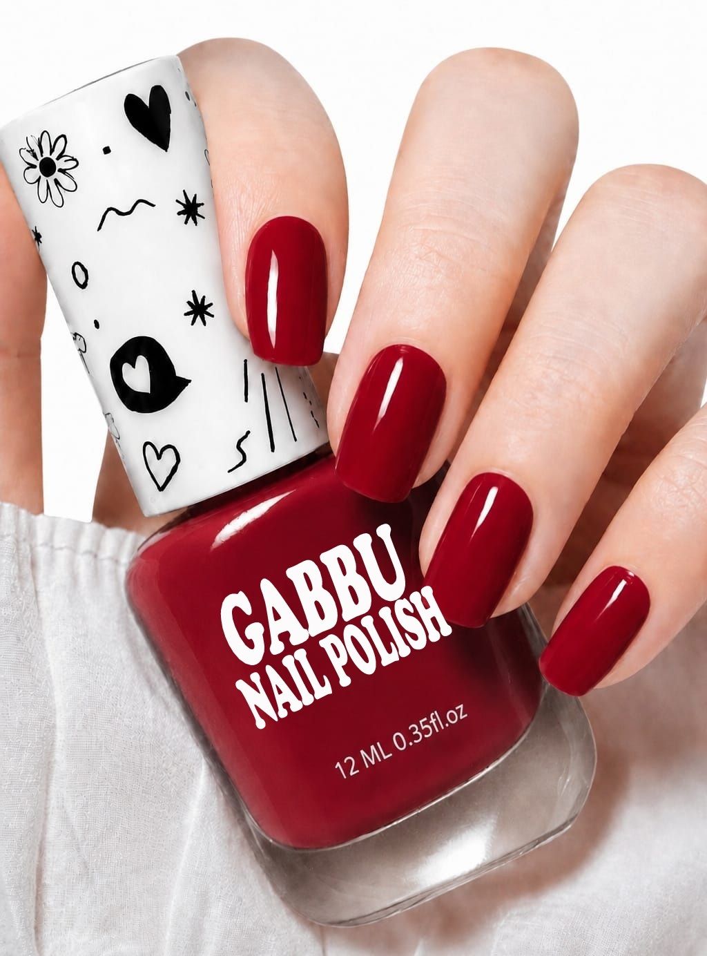 gabbu Classic Red Nail Polish – High Shine Smooth Finish Chip Resistant Nail Paint CHREEY RED-picture-48
