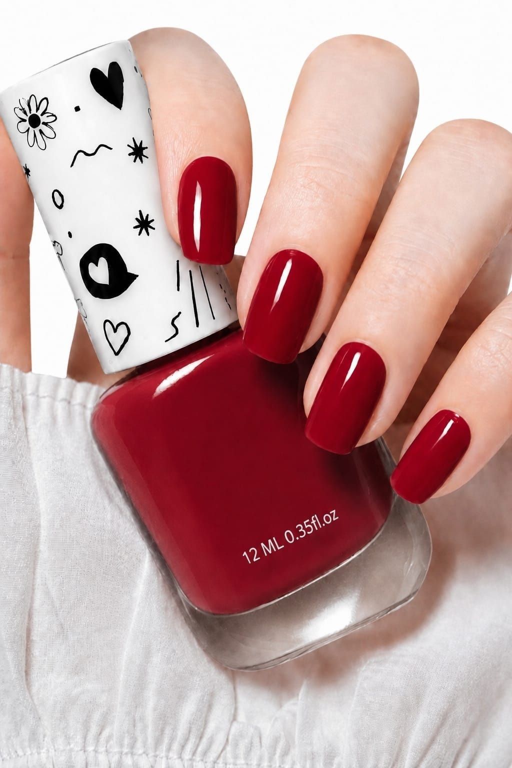 gabbu Crimson Red Nail Polish – Vibrant High Gloss Quick Dry Nail Color CHREEY RED-picture-41