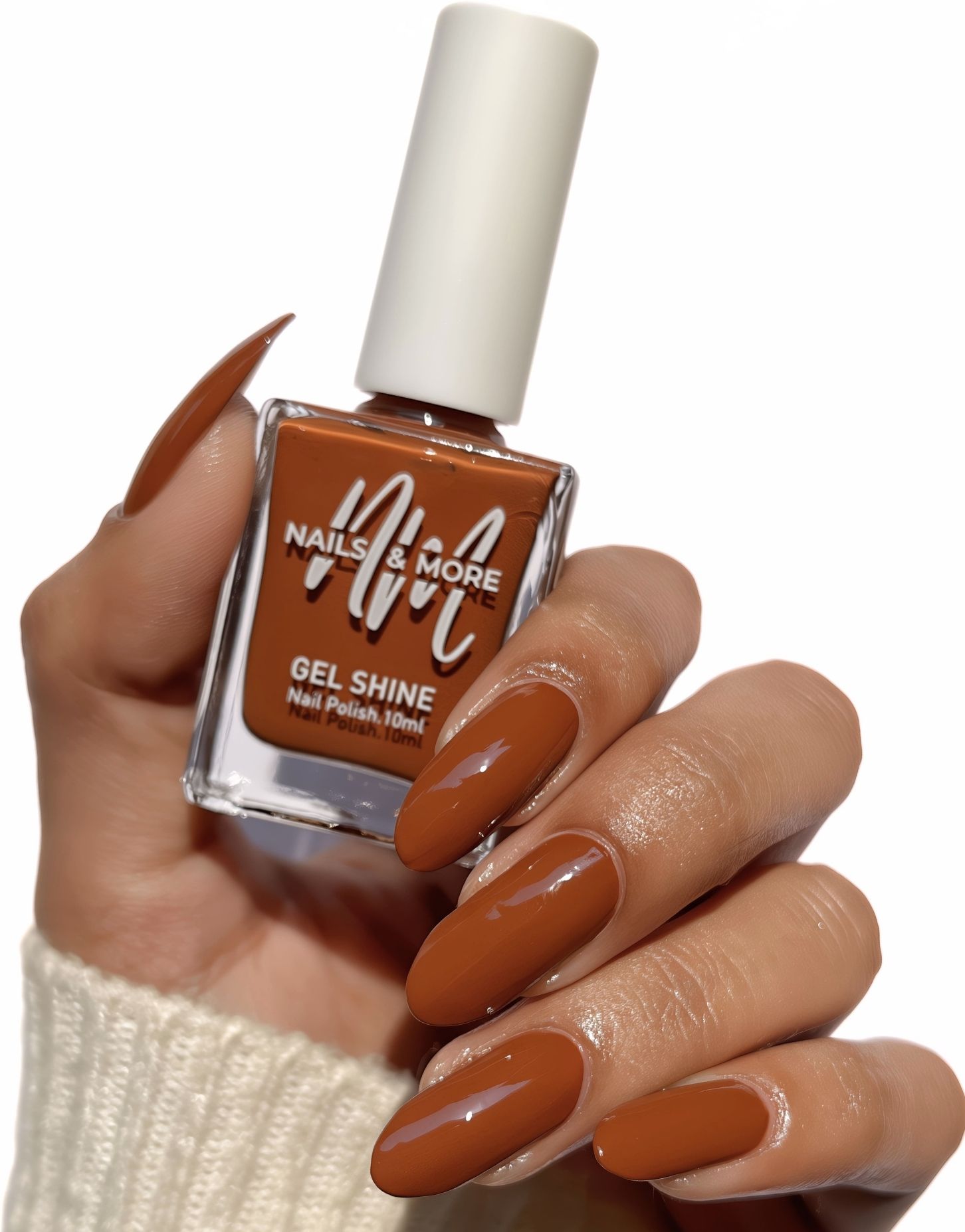 Saddle Brown Nail Polish | Deep Brown Glossy | Quick Dry & Gel Shine 46 Saddle Brown-image-27