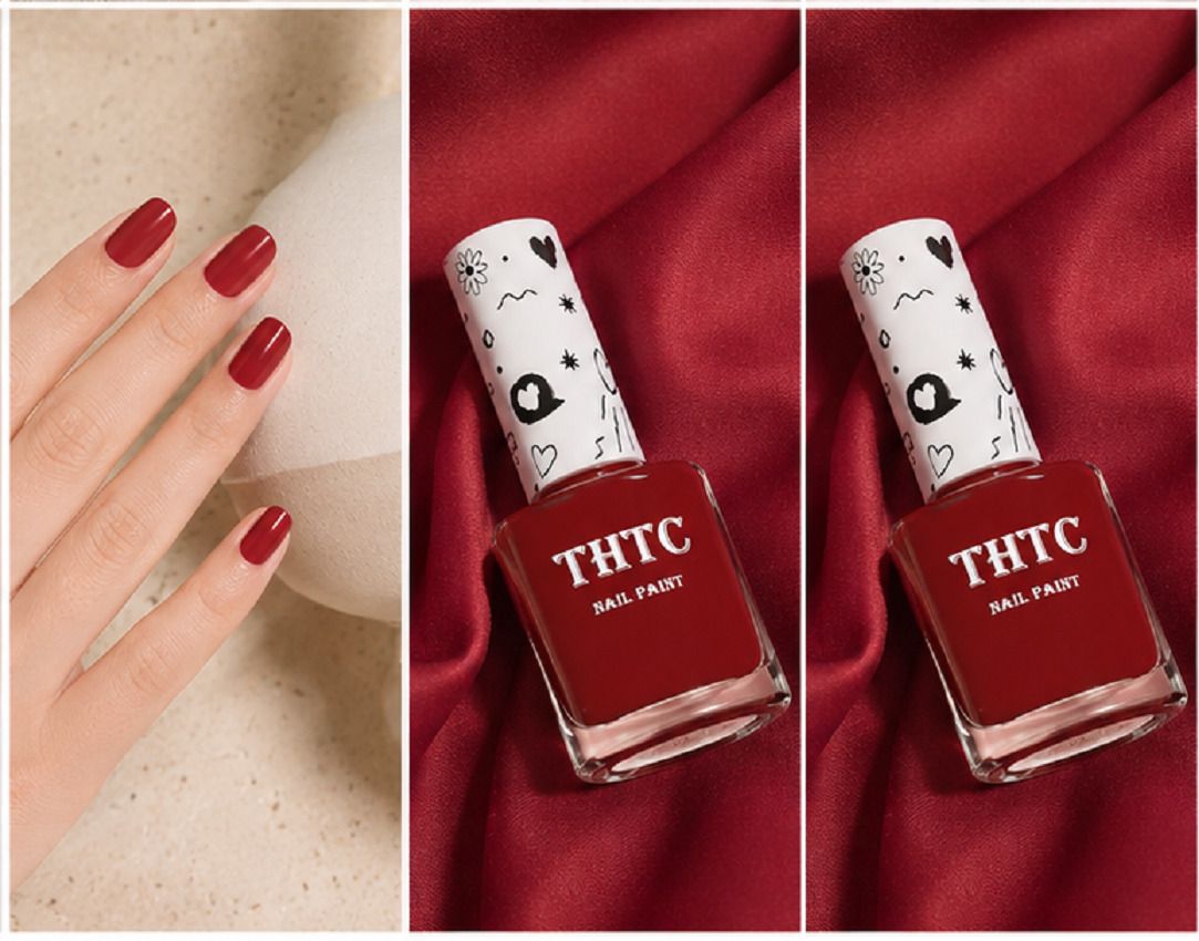 thtc Combo Quick Dry Nail Polish brick High Shine Nail Color nail paint brick-picture-17
