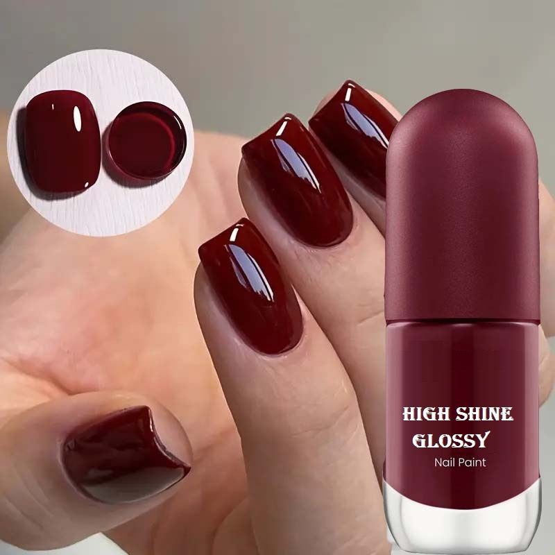 Super Bright Cherry Red Gel Polish With High Shine Gloss RED-image-10