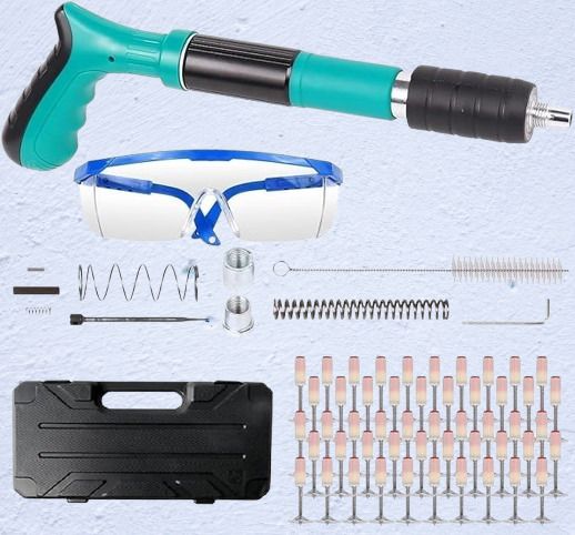 NAIL GUN KIT Z10 Nail Gun Kit with 50pcs Nails,5 Speed Adjustable Manual Steel Nail GunZ10 Cordless Nailer-image-22