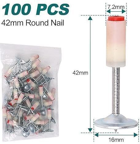 vedvit 7.3mm Nail Gun Manual Steel Nails, Round Nails 100 pcs Nails Concrete Nail Gun, Nails Wall Fastening Cordless, Pneumatic Nailer-picture-23