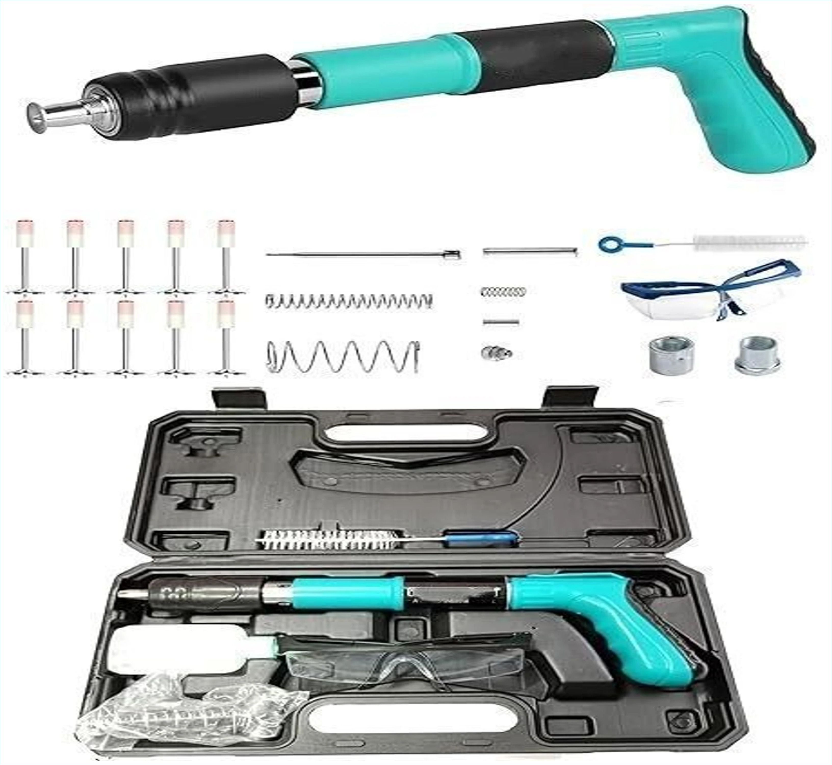 aquabucket Steel Nail Gun Tool With Full Kit And 50 Nail SetF118 Nail Wall Fixing Tool Nail Gun Concrete Nail Gun With 50 Nail Cordless Nailer-picture-27