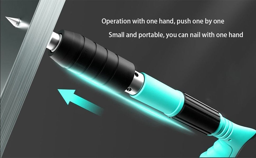 Hand Tacker for Wall Panels and Decorative Work Manual Nail Gun with 12 Nails Cordless Nailer-image-37