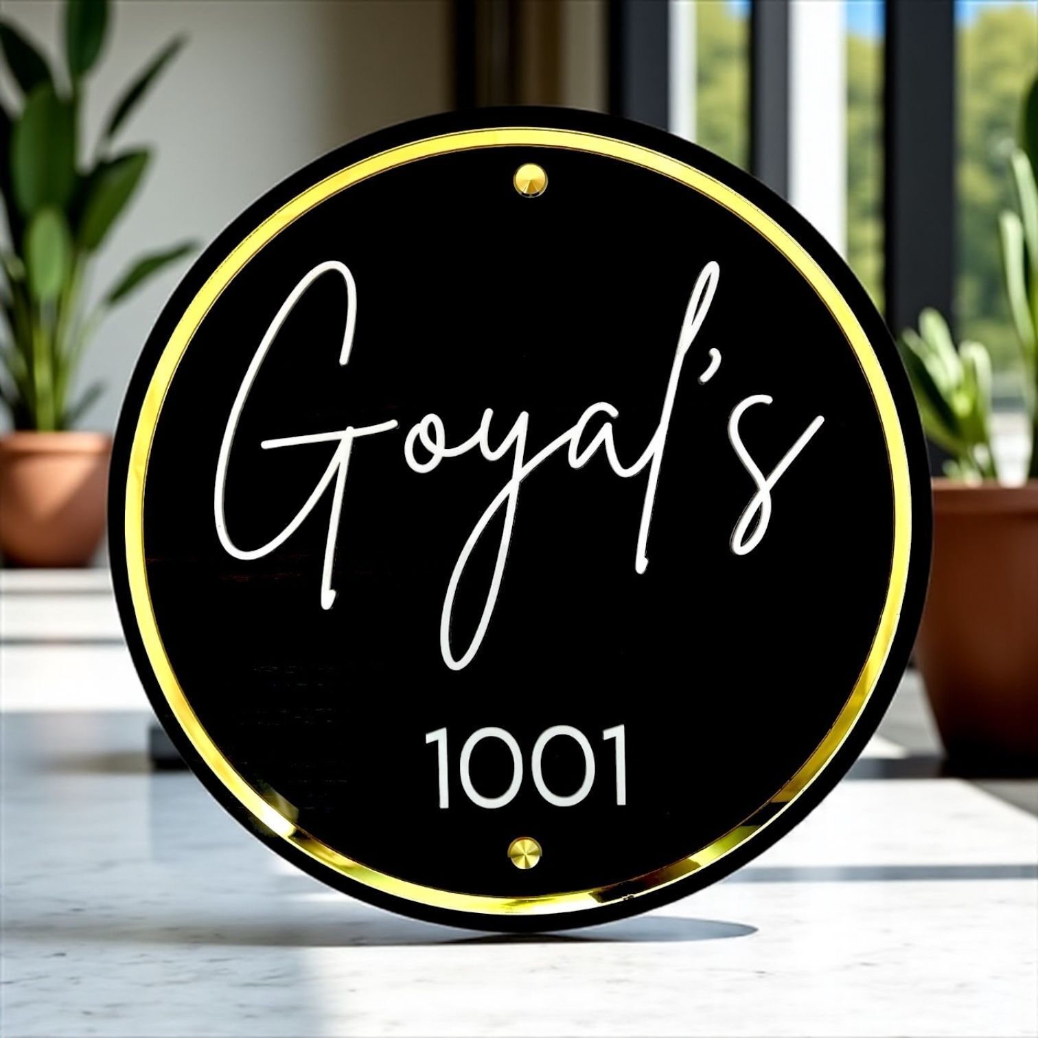 Wooden Wooden Name Plate