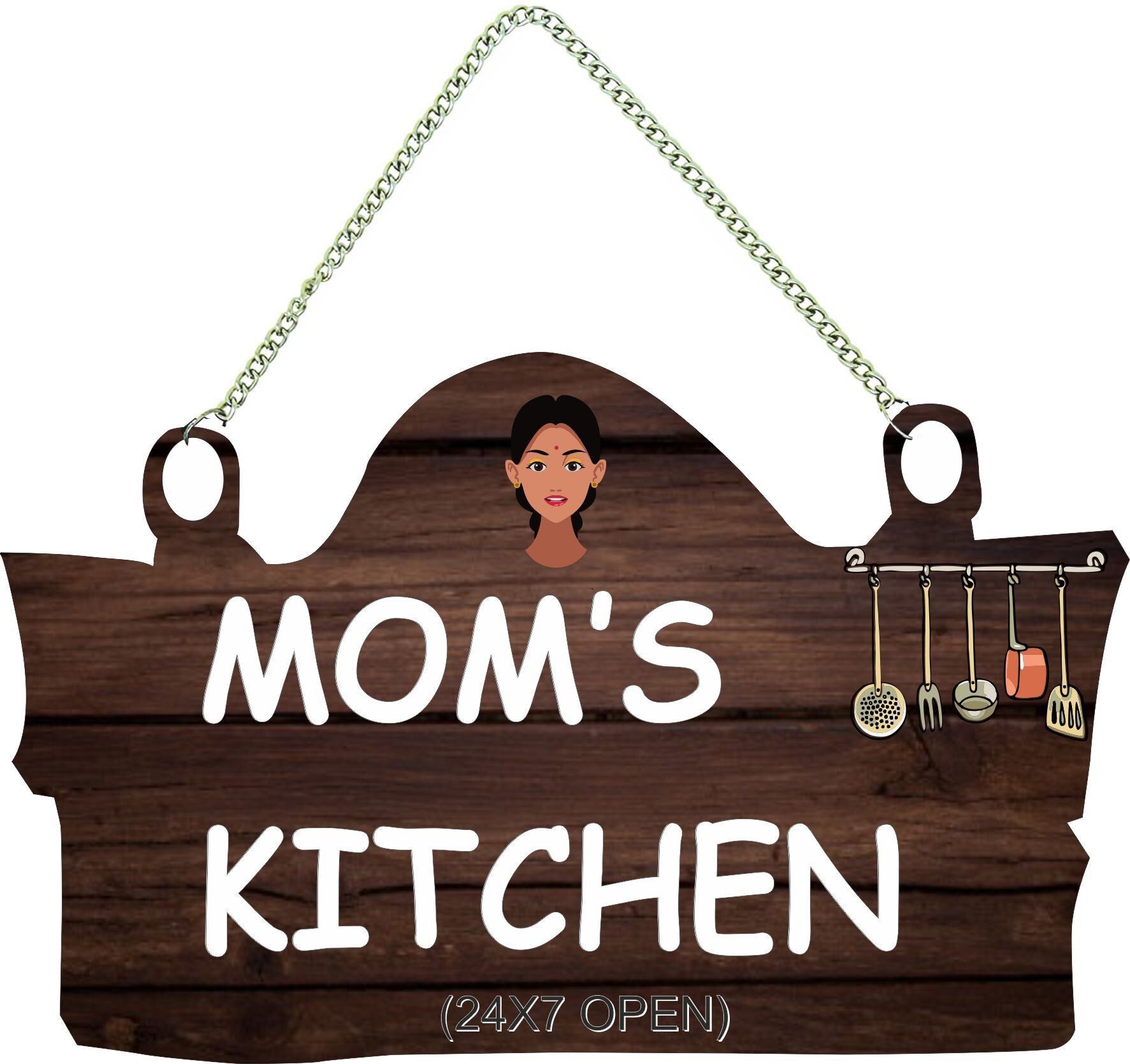 Wooden Mom's Kitchen for home and Kitchen wall Hanging Name Plate-image-18