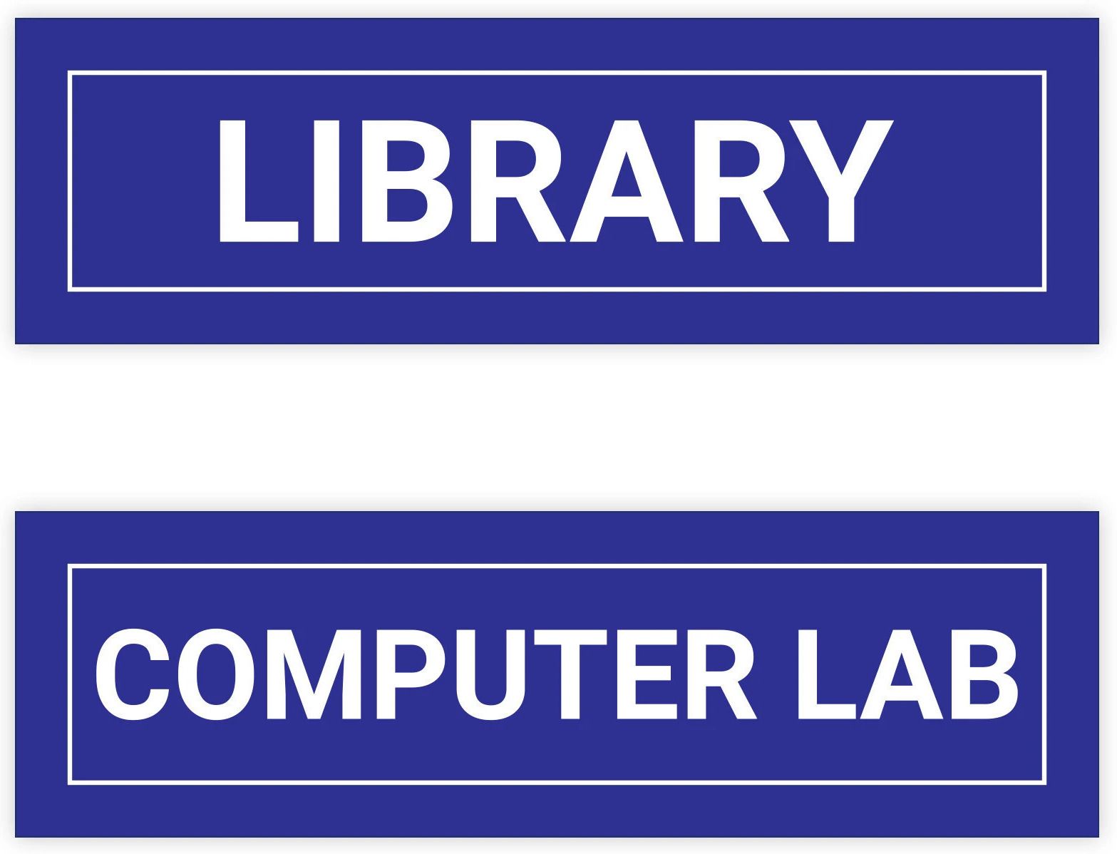 Plastic Computer Lab and Library Room Name Plate Name Plate-image-45
