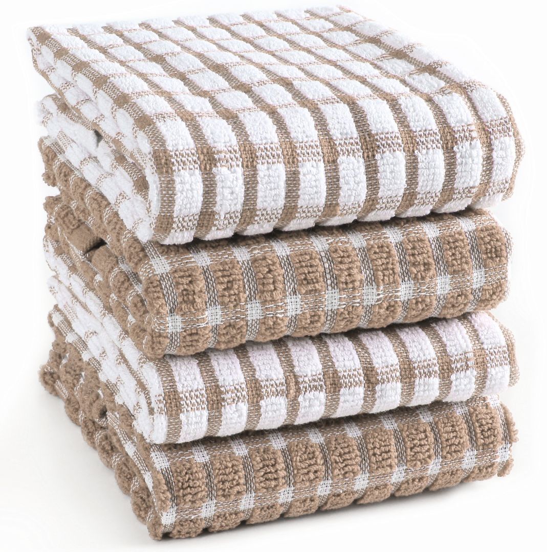 texstyle Assorted Terry Kitchen Towels 350 GSM Dish, 40x60 cm Hand Towel Beige, White Cloth Napkins-picture-17
