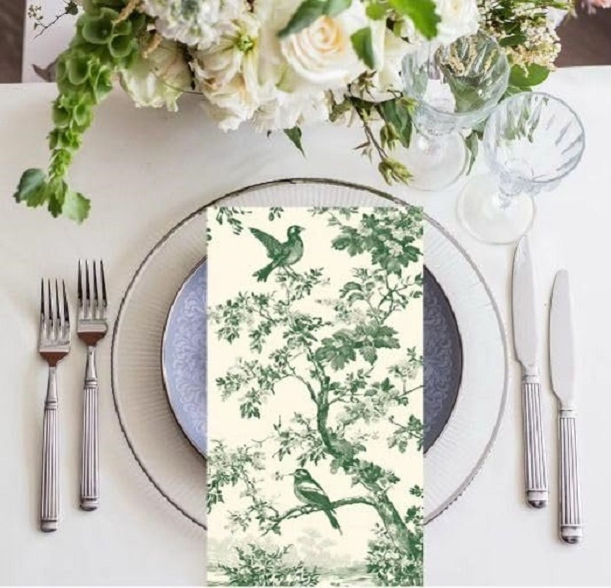 home treasures Nature's Charm 3-Ply Virgin Wood Pulp Napkins – Decorative Paper Napkins White Paper Napkins-picture-25