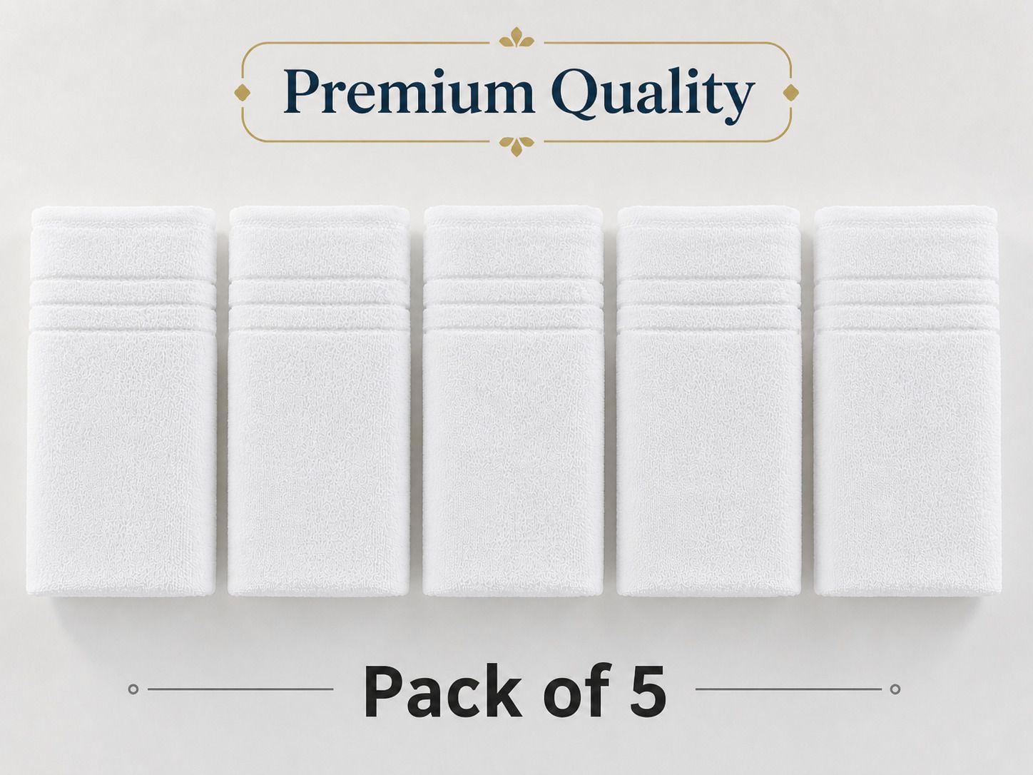 varniecom Premium White Cotton Hand Towels Set | Soft & Absorbent- Pack of 5 Multicolor Cloth Napkins-picture-12