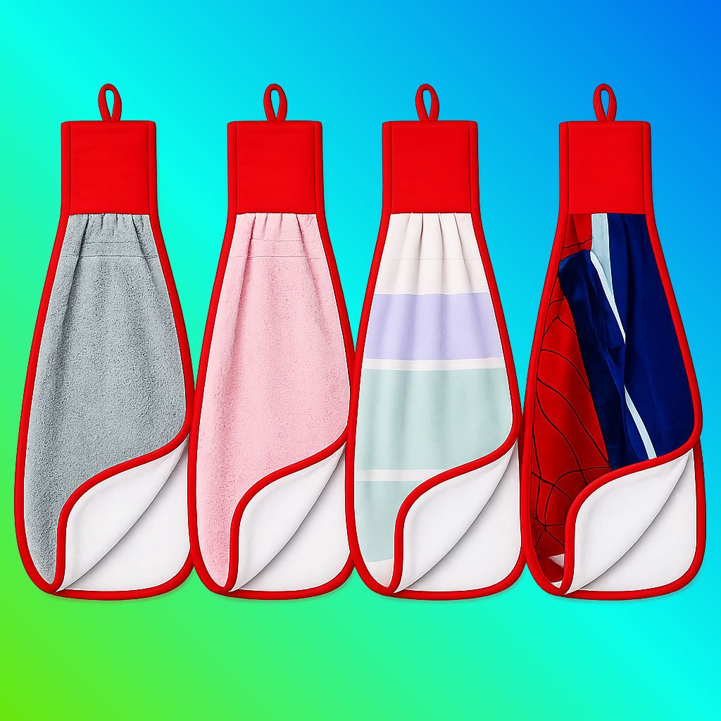 Kitchen Hanging Hand Towel Pack of 4 Soft Hand Dry Cleaning Cloth Multicolor Cloth Napkins-image-43