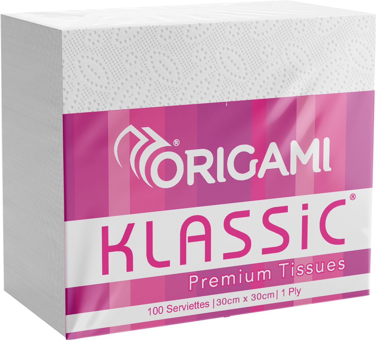 Klassic 1 Ply Pack of 1 White Paper Napkins-image-1