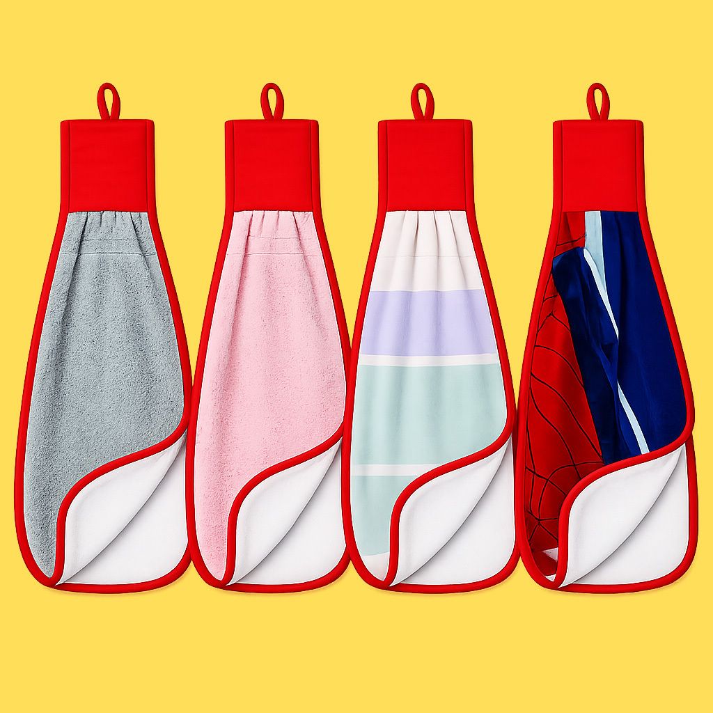 gulygo Kitchen Hanging Hand Towel Pack of 4 Everyday Cleaning Towel Multicolor Cloth Napkins-picture-19