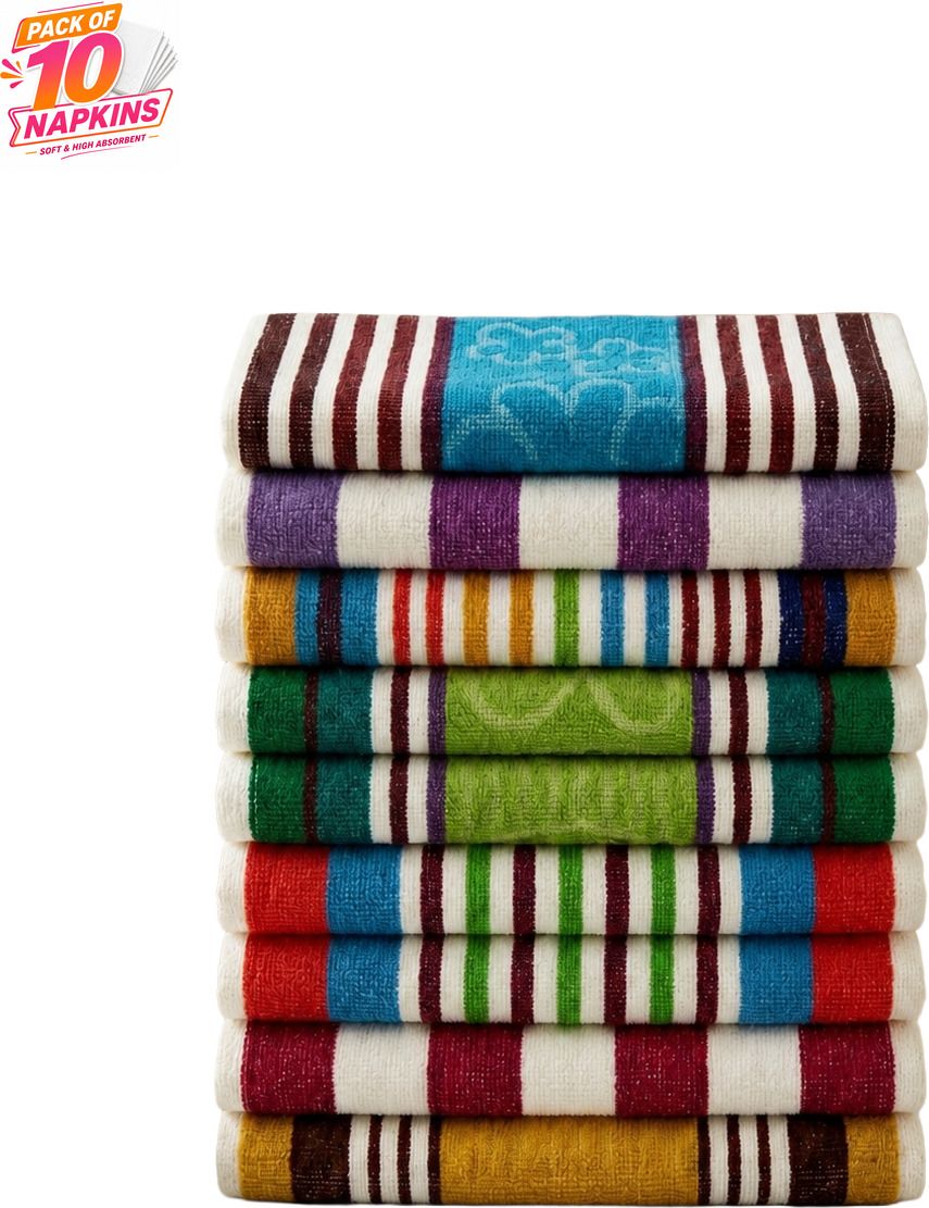 x20 COTTON HIGH ABSORBENT HAND TOWELS , FOR DAILY AND KITCHEN USE NNAPKIN-203 Multicolor Cloth Napkins-picture-46